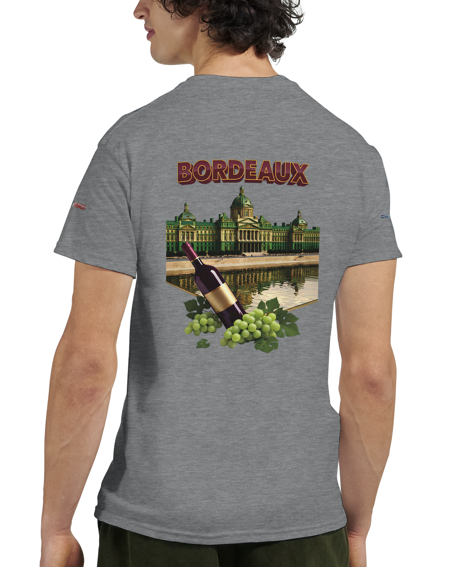 Unisex burgundy French city crewneck heavy t-shirt | Gildan® 5000