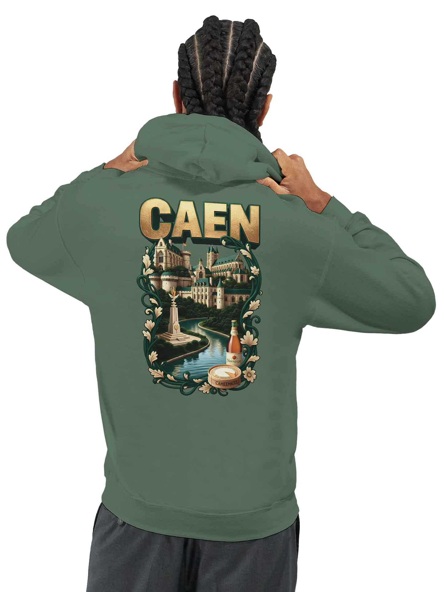 Kapuzenpullover "Caen, Stadt Frankreichs" Unisex Klassiker | Gildan® 18500