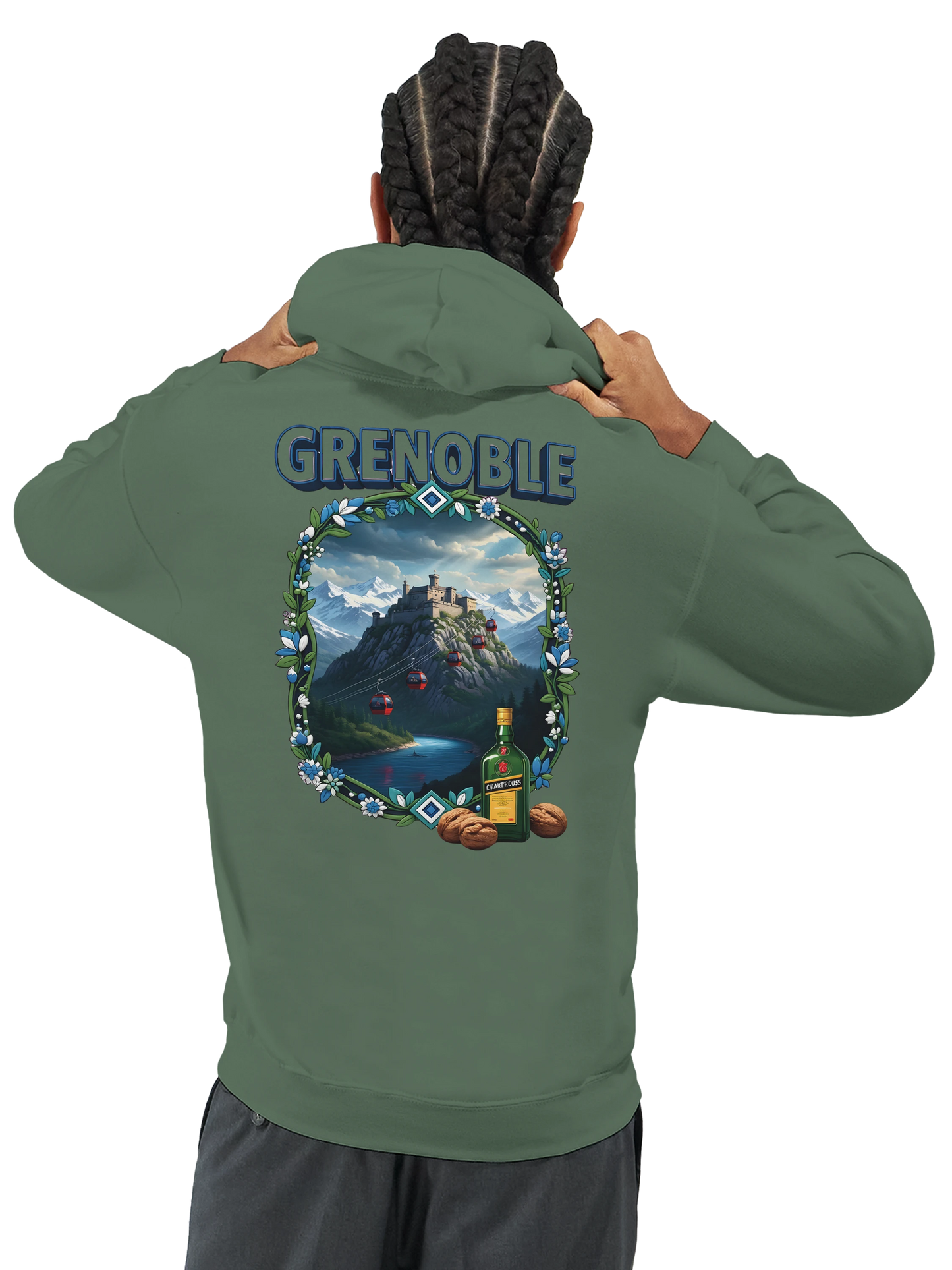 Kapuzenpullover Grenoble Stadt in Frankreich Unisex Classic | Gildan® 18500