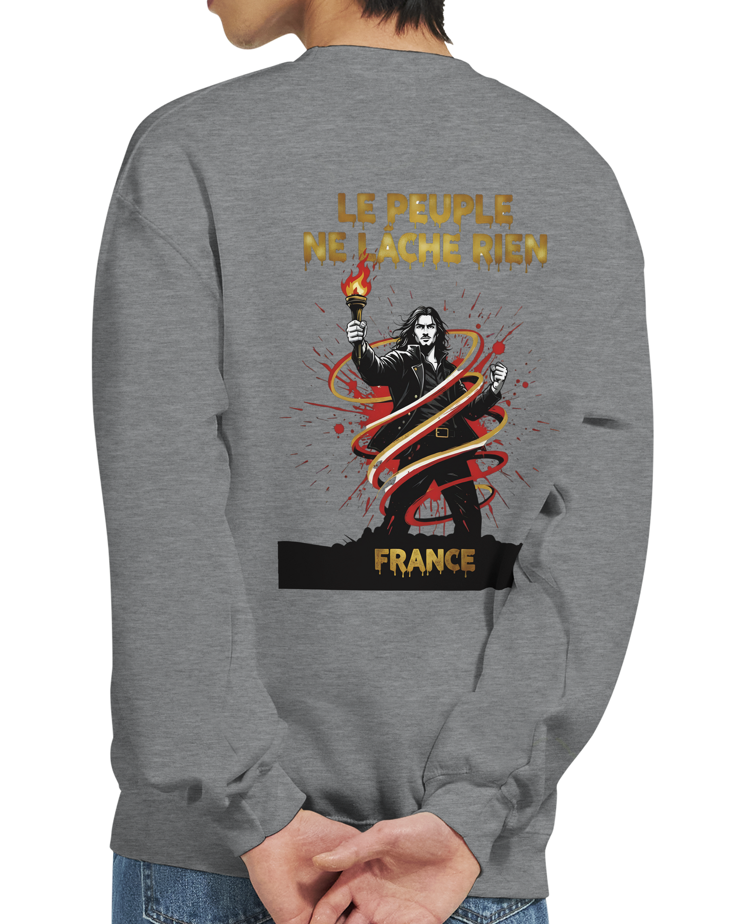 Sweatshirt "Le peuple lâche rien" French Style Classic Crewneck | Gildan® 18000