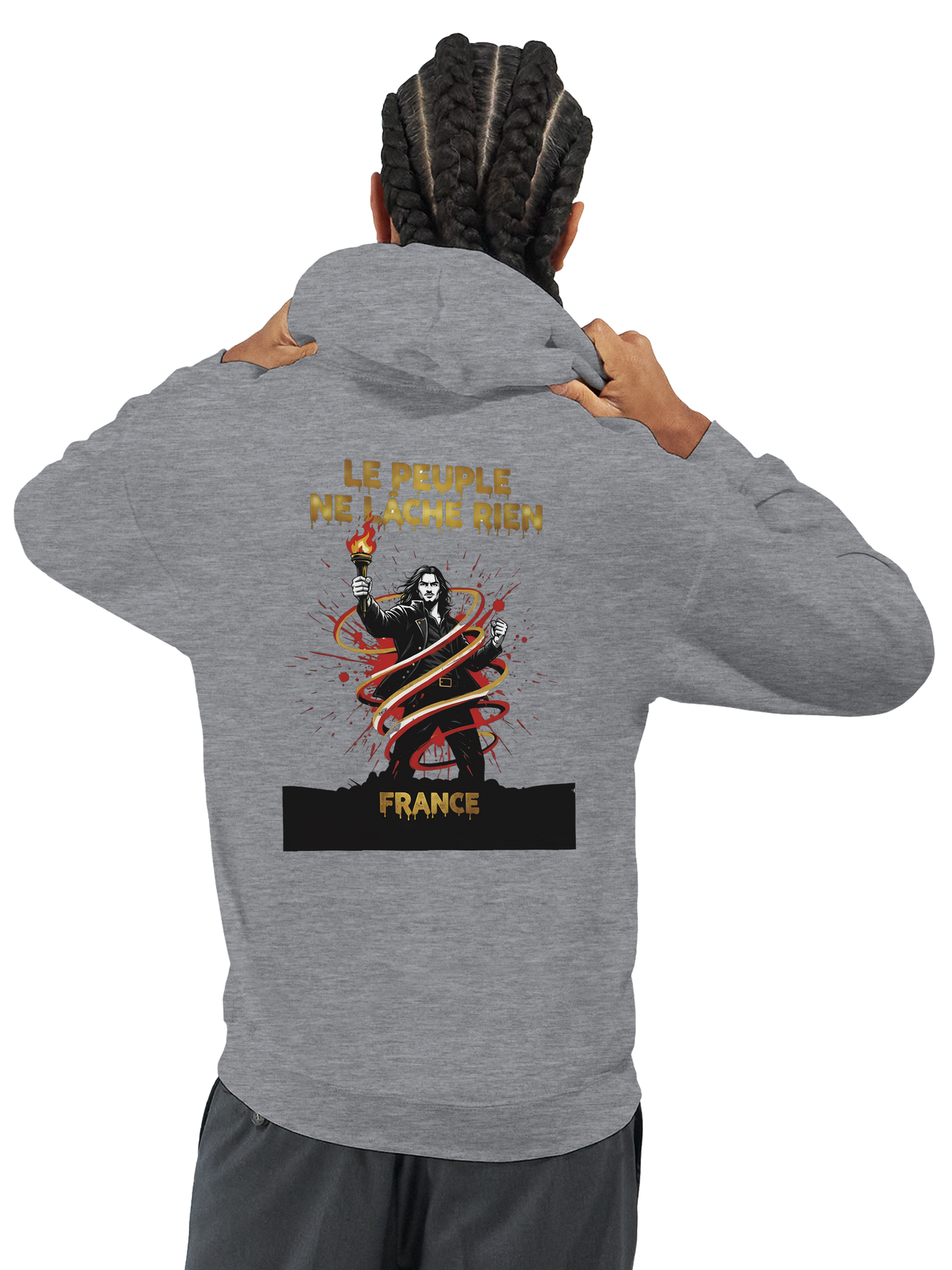 "The people don't give up" hoodie - classic French style for men | Gildan® 18500