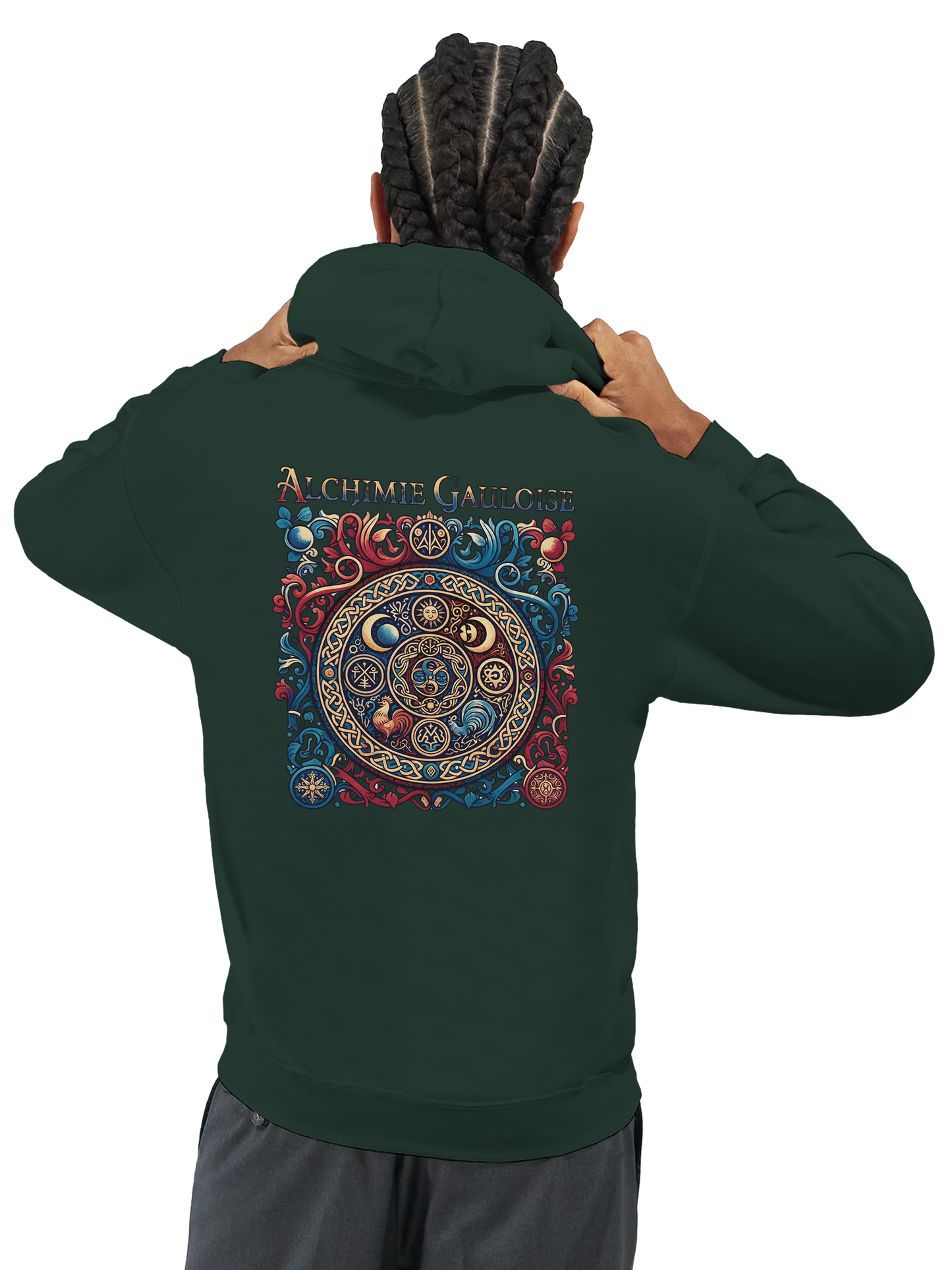 Herren-Kapuzenpullover „Gallische Alchemie“ klassisch | Gildan® 18500
