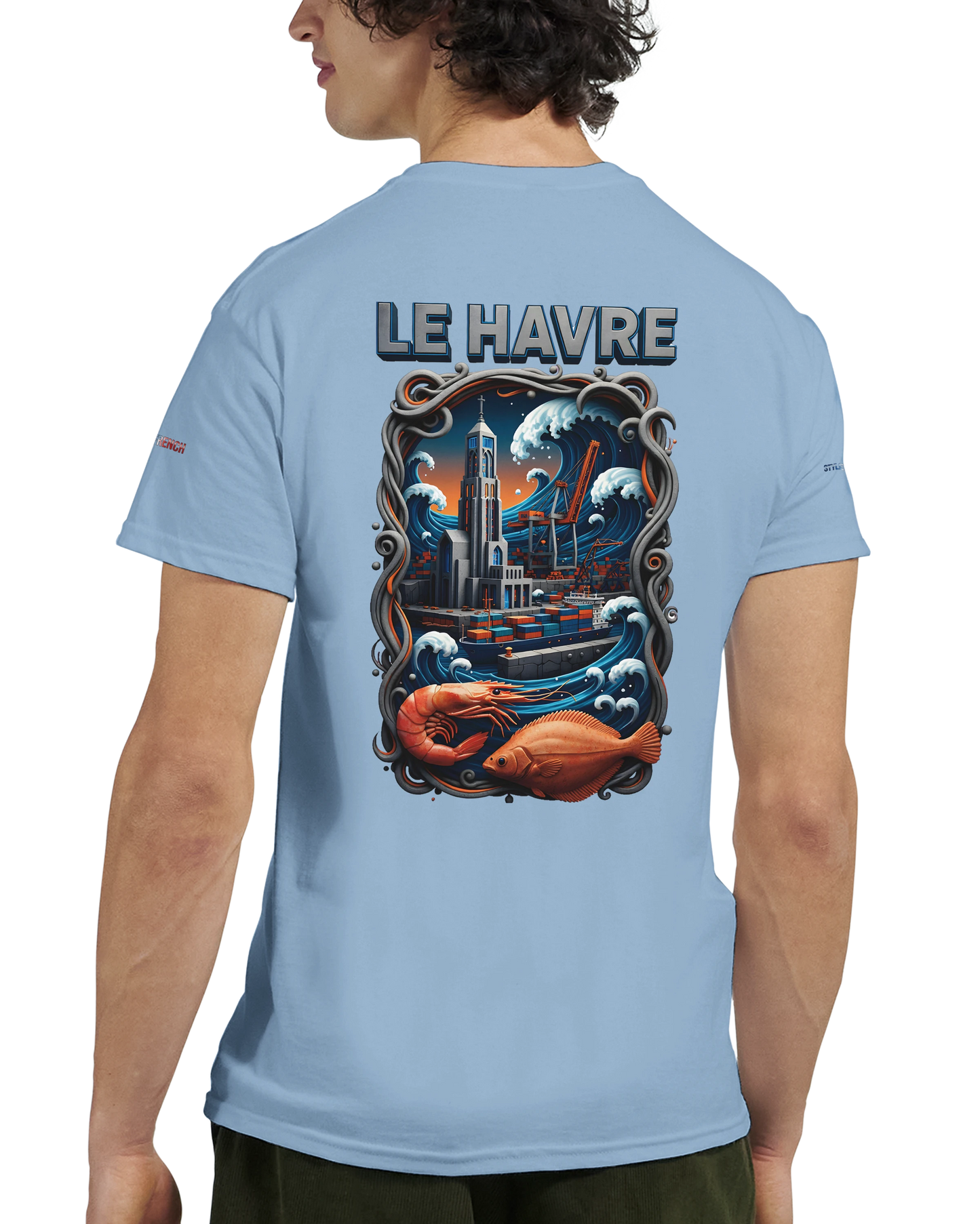 Unisex-T-Shirt Le Havre Stadt in Frankreich dick Rundhals | Gildan® 5000