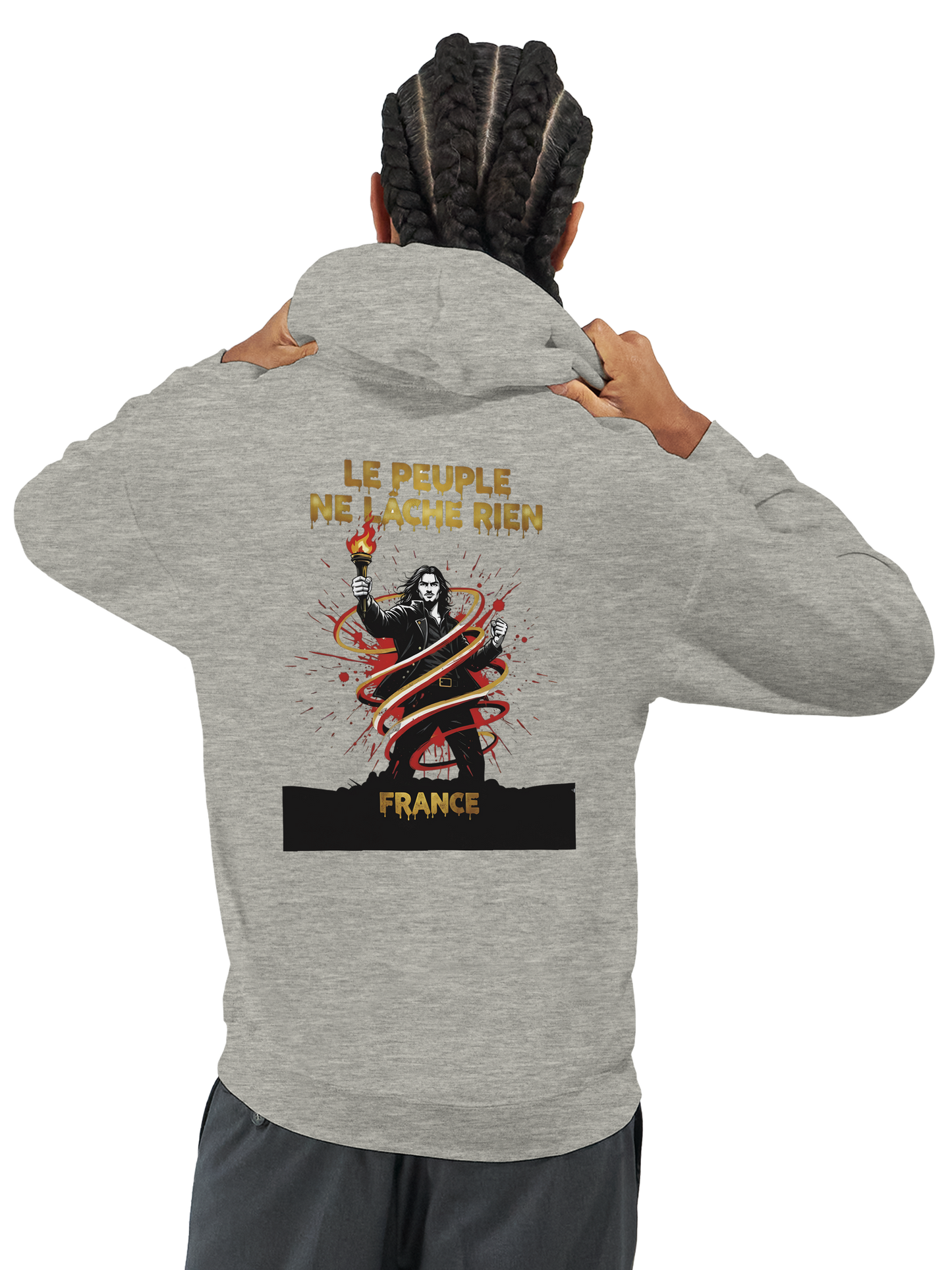 "The people don't give up" hoodie - classic French style for men | Gildan® 18500