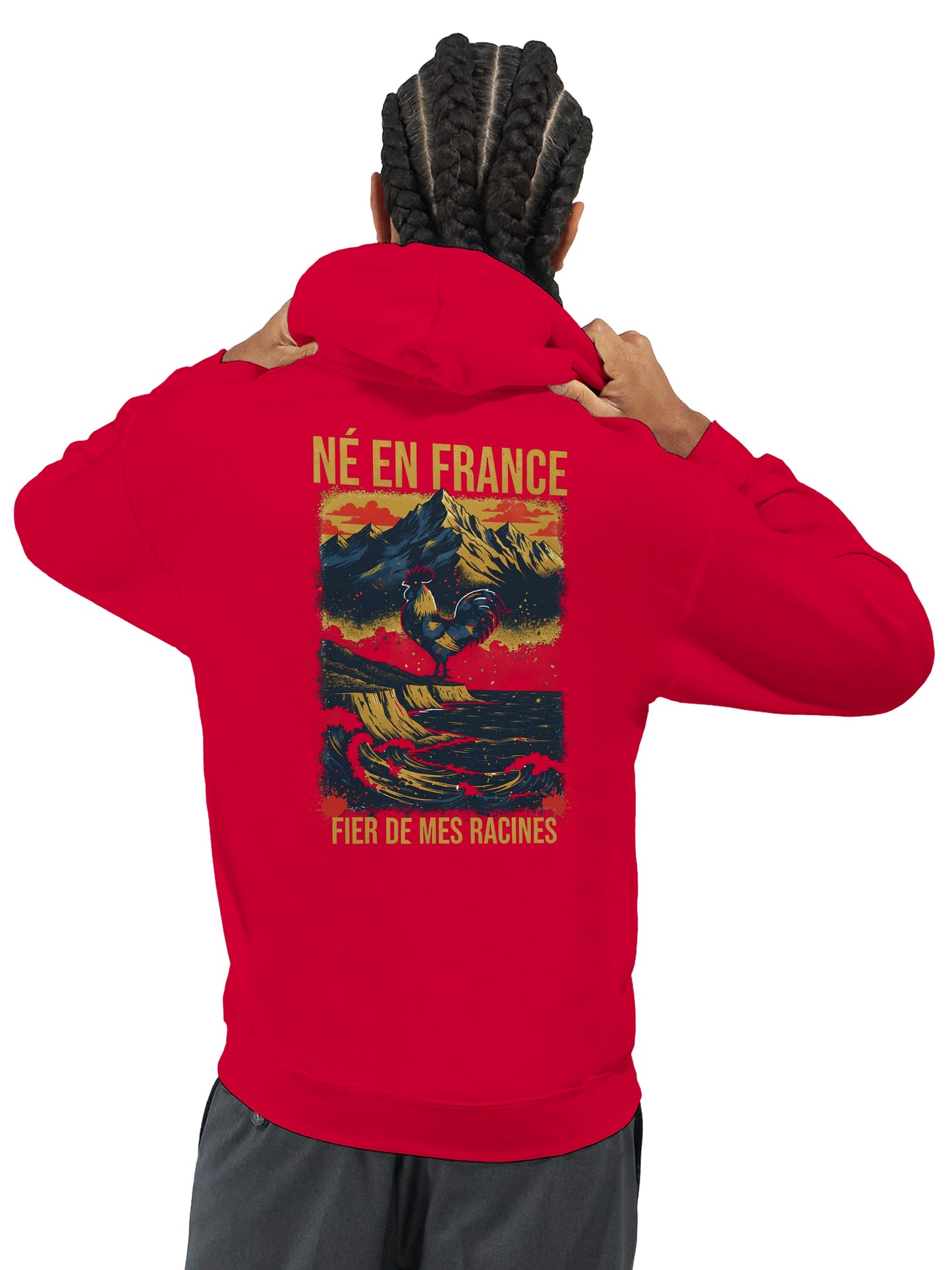 Sweat à Capuche Homme « Né en France » – Premium Confort et Style