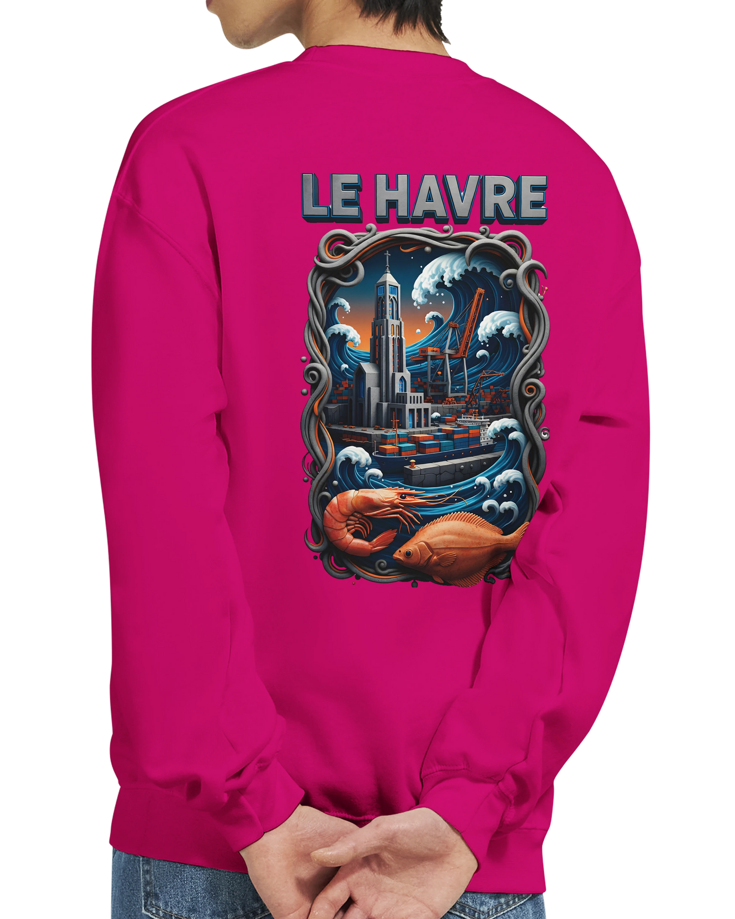 Sweat-shirt Unisexe Le Havre – Ville de France – Pull Premium Confort