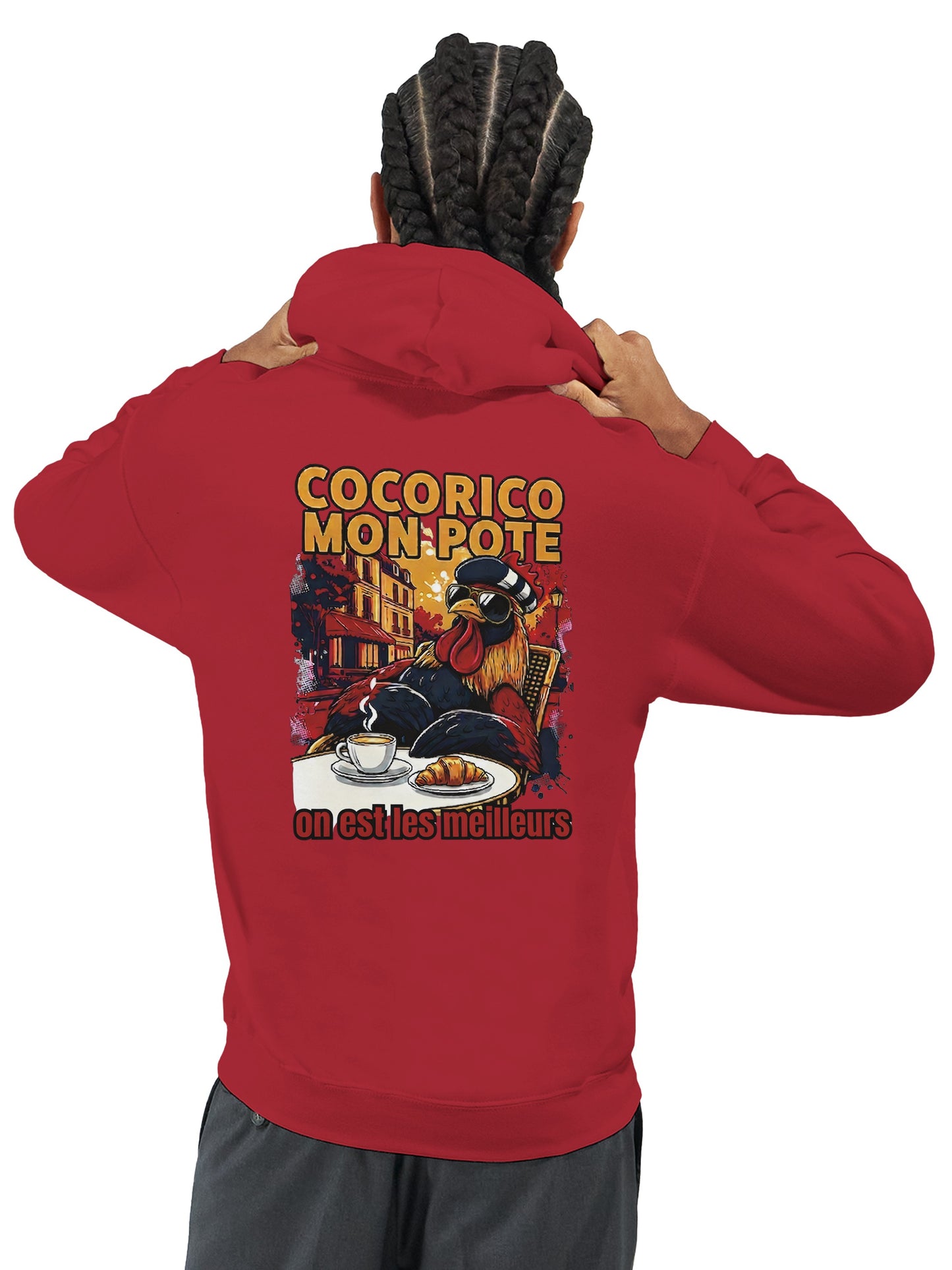 Herren-Kapuzenpullover „Cocorico, wir sind die Besten“ klassisch | Gildan® 18500