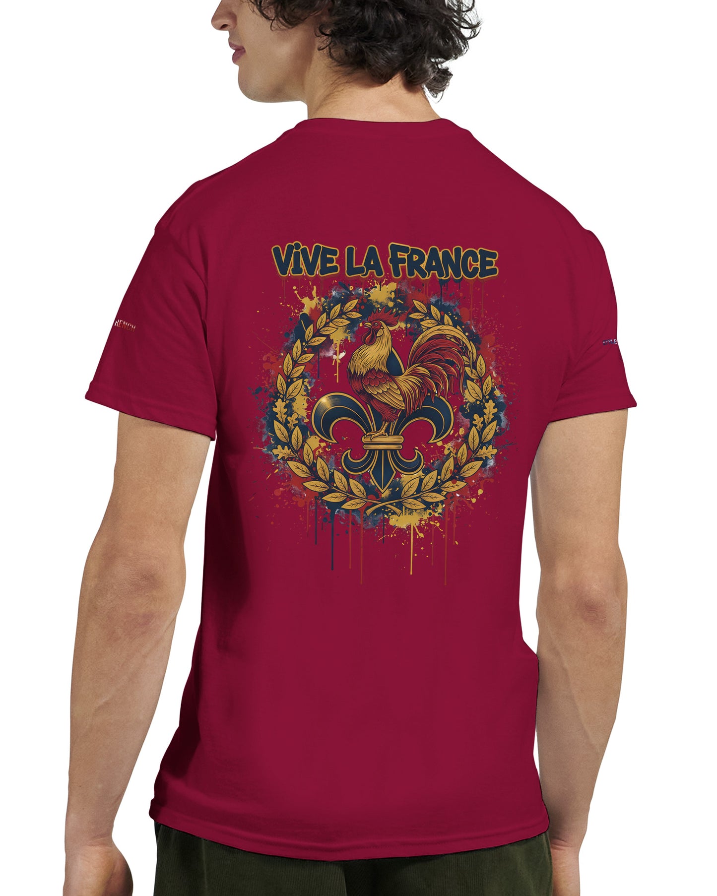 T-Shirt vive la France Herren dick Rundhals | Gildan® 5000