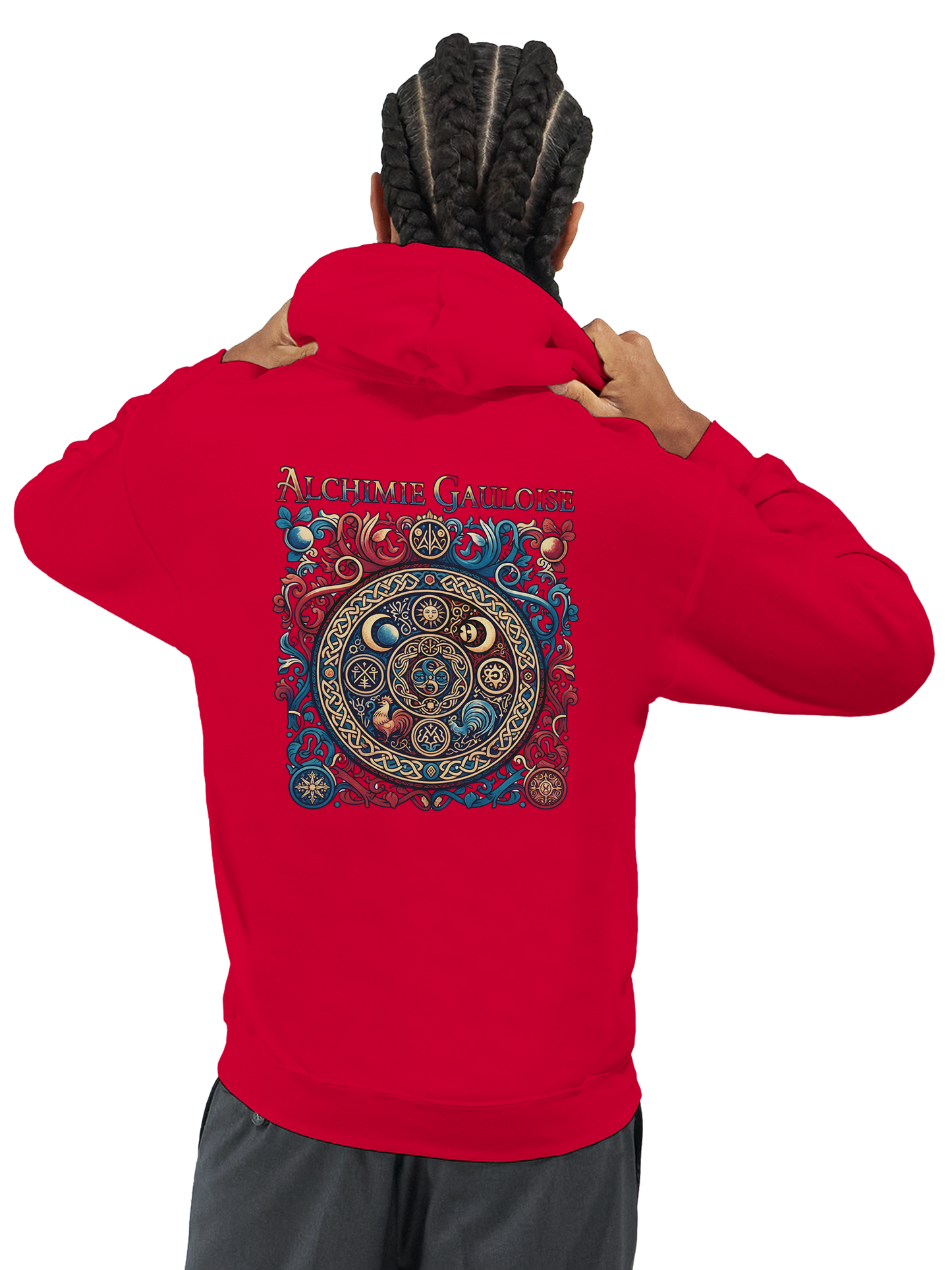 Herren-Kapuzenpullover „Gallische Alchemie“ klassisch | Gildan® 18500