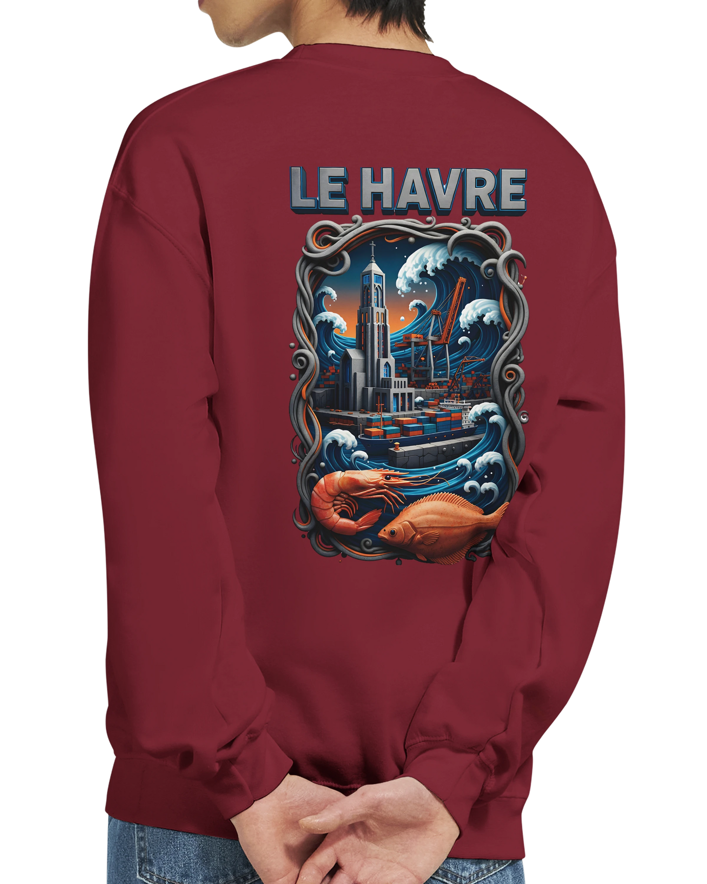 Sweat-shirt Unisexe Le Havre – Ville de France – Pull Premium Confort