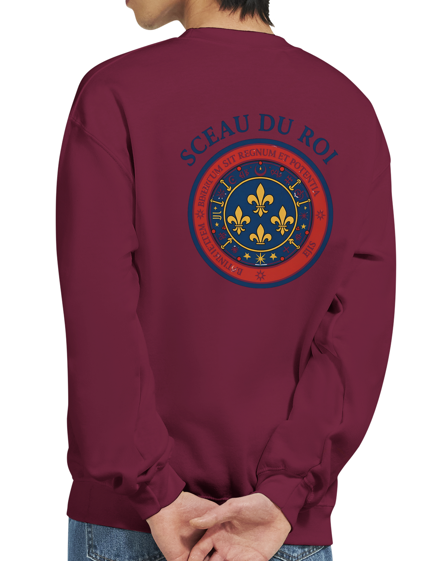 Herren-Sweatshirt Das Siegel des Königs, klassischer Rundhals | Gildan® 18000