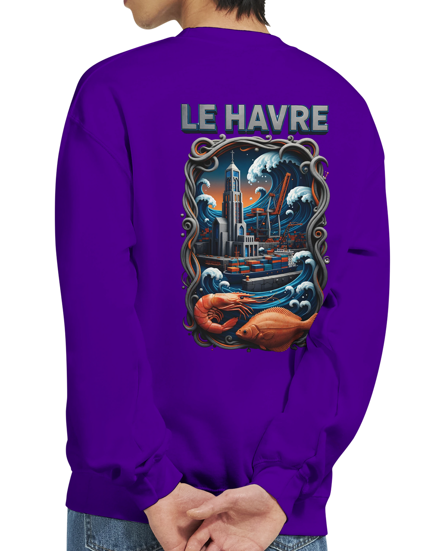Sweat-shirt Unisexe Le Havre – Ville de France – Pull Premium Confort
