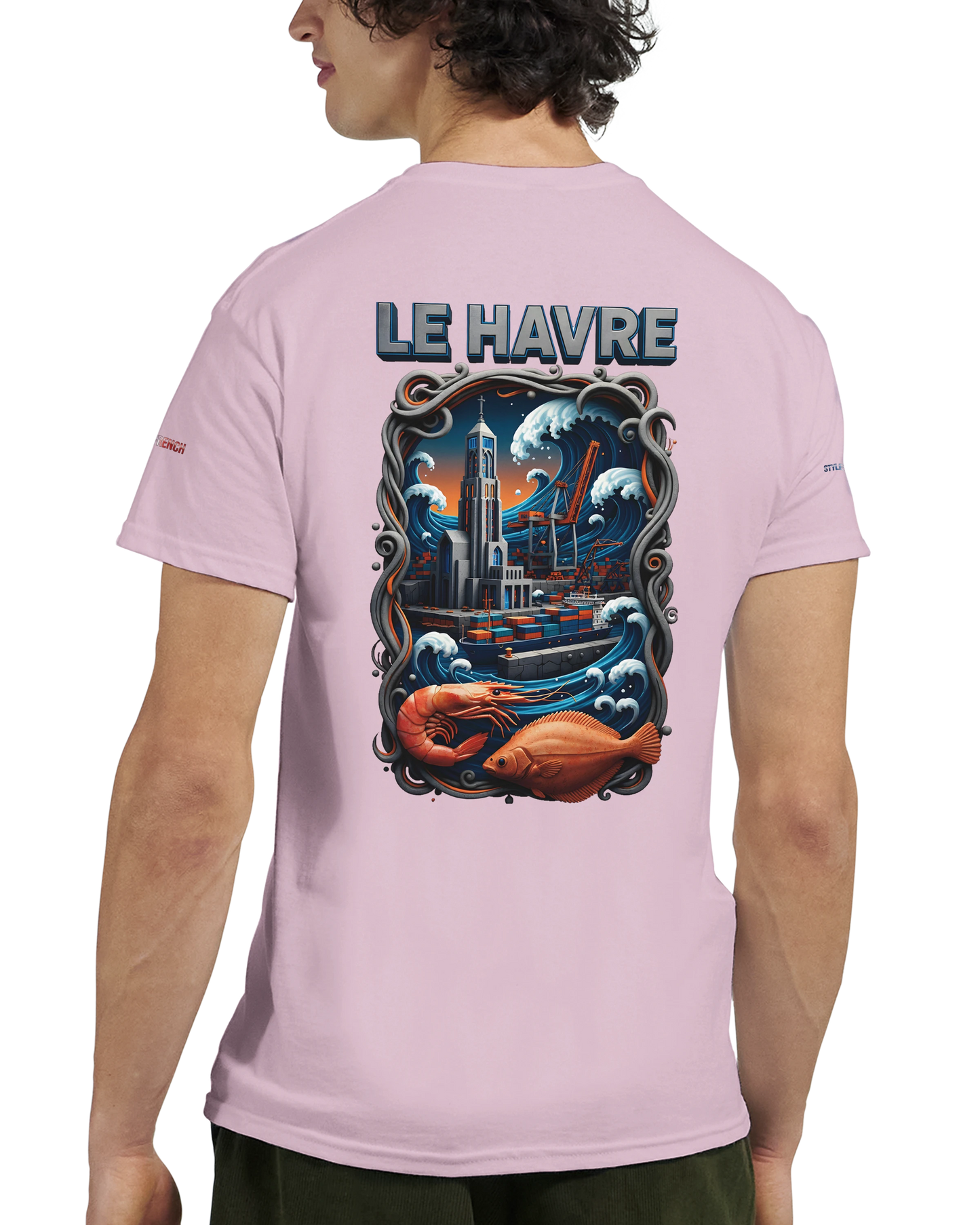 Unisex-T-Shirt Le Havre Stadt in Frankreich dick Rundhals | Gildan® 5000