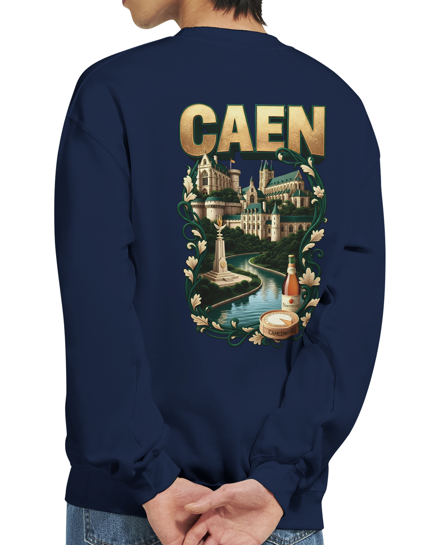 Sweatshirt Caen Stadt in Frankreich klassisch Unisex Rundhals | Gildan® 18000