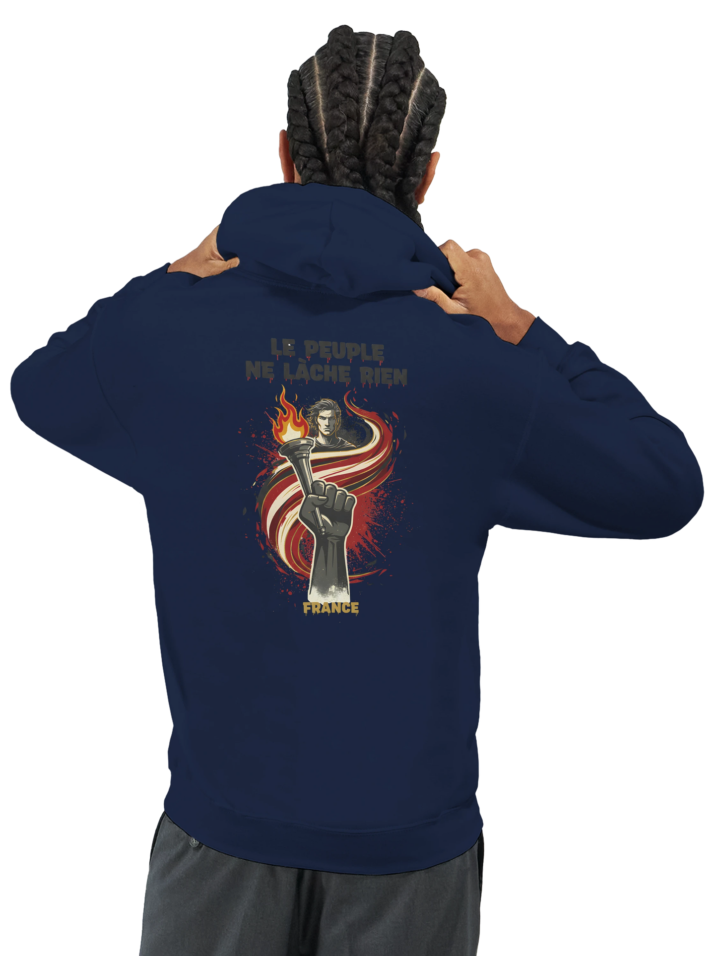 "The people don't give up" hoodie - classic French style for men | Gildan® 18500