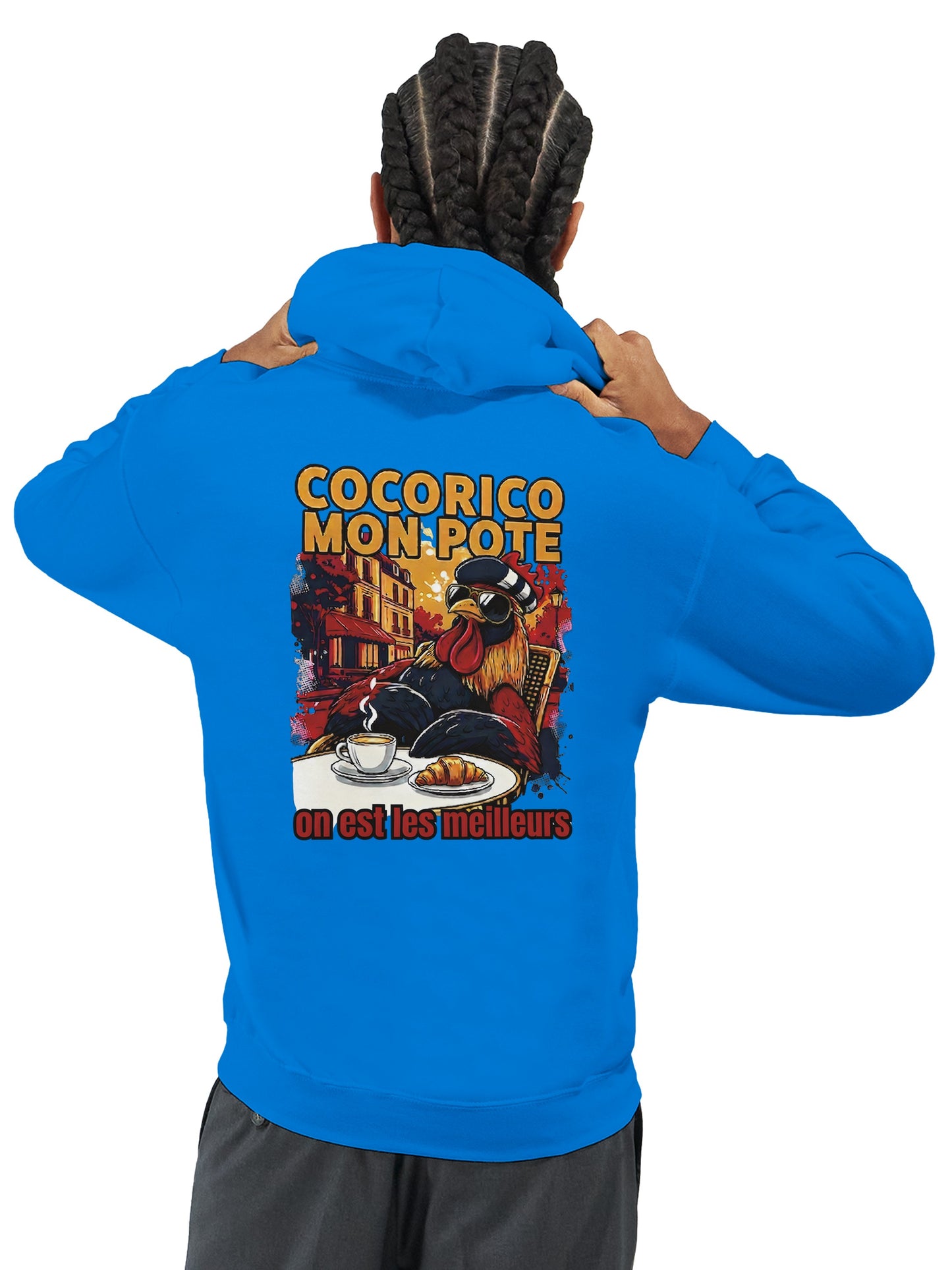 Herren-Kapuzenpullover „Cocorico, wir sind die Besten“ klassisch | Gildan® 18500