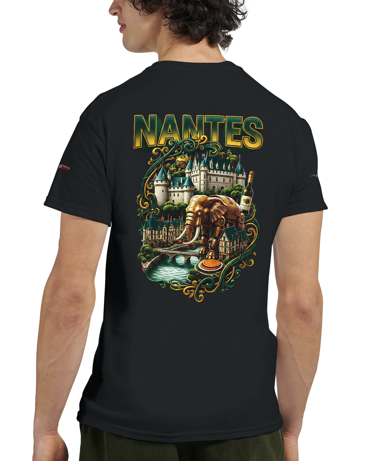 Unisex T-Shirt Nantes Stadt Frankreich | dickes Rundhals-T-Shirt | Gildan® 5000
