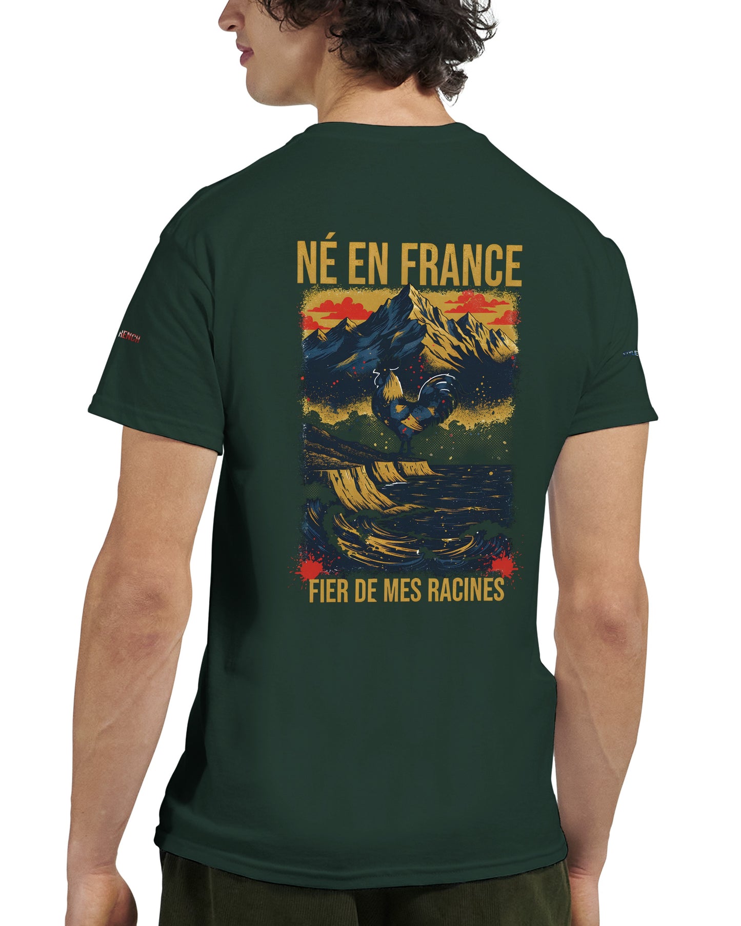 T-Shirt in Frankreich geboren dick rundhals | Gildan® 5000