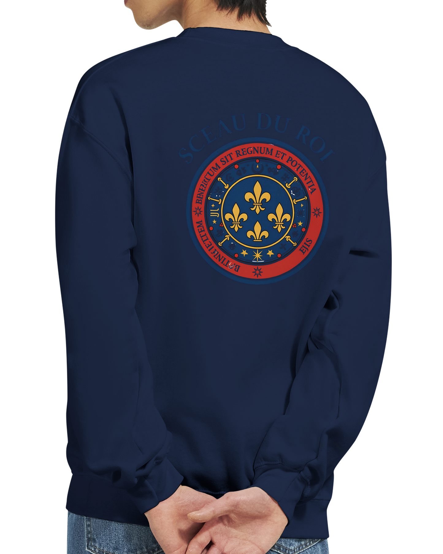 Herren-Sweatshirt Das Siegel des Königs, klassischer Rundhals | Gildan® 18000