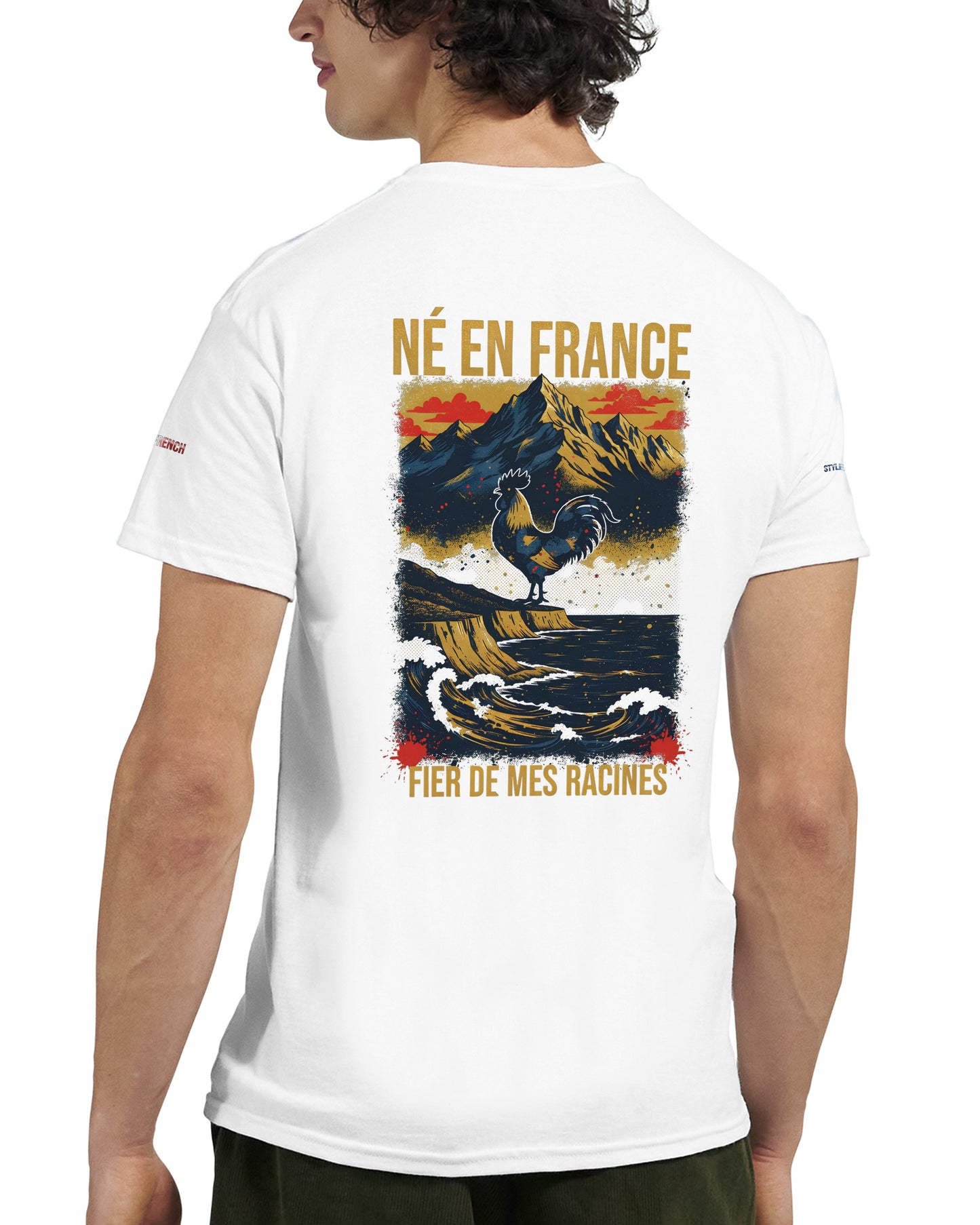 T-Shirt in Frankreich geboren dick rundhals | Gildan® 5000