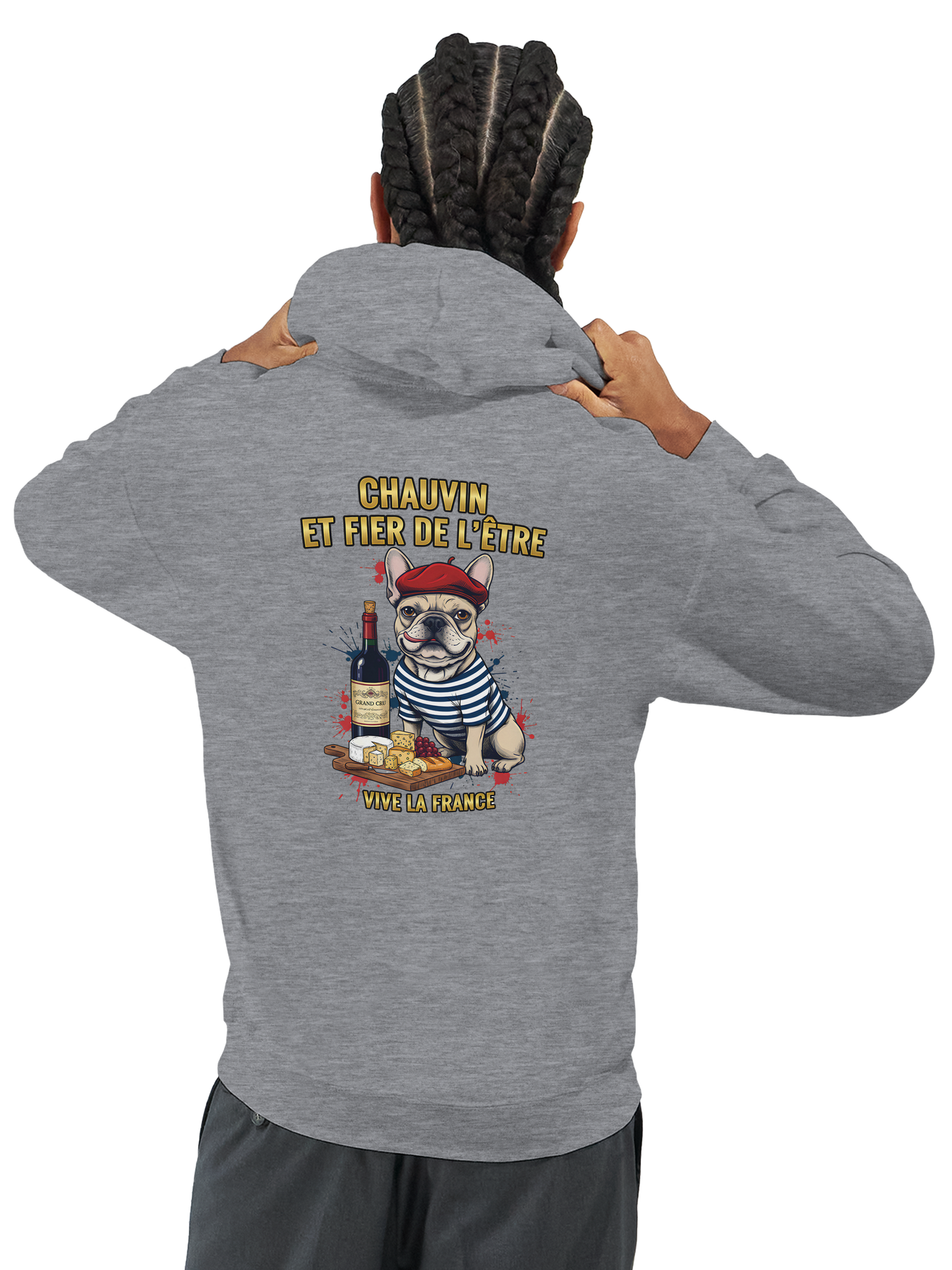Klassischer französischer Hoodie "Chauvinistisch und stolz darauf, ein Mann zu sein" | Gildan® 18500