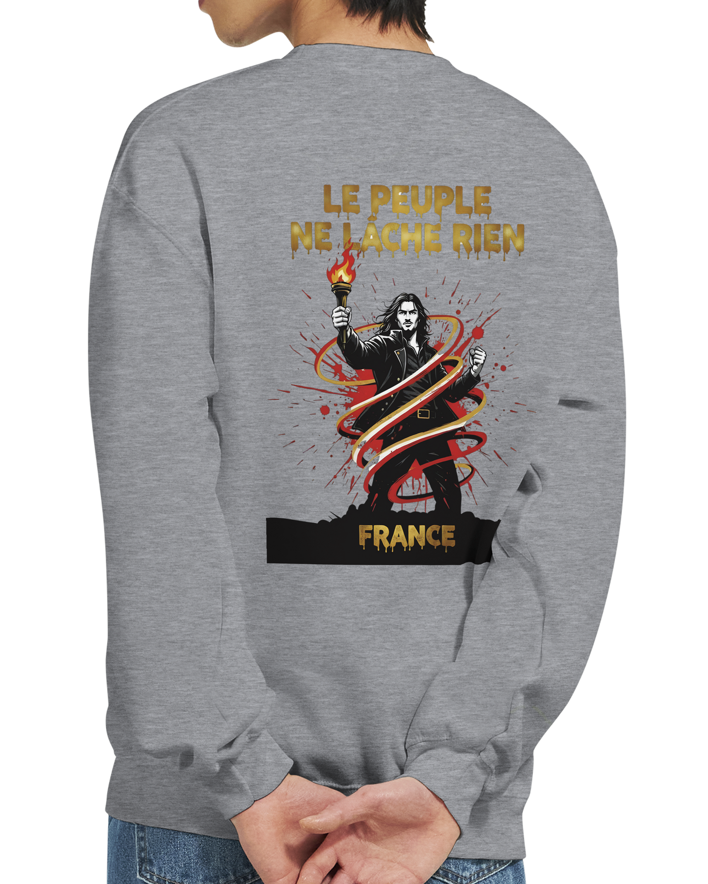 Sweatshirt "Le peuple lâche rien" French Style Classic Crewneck | Gildan® 18000