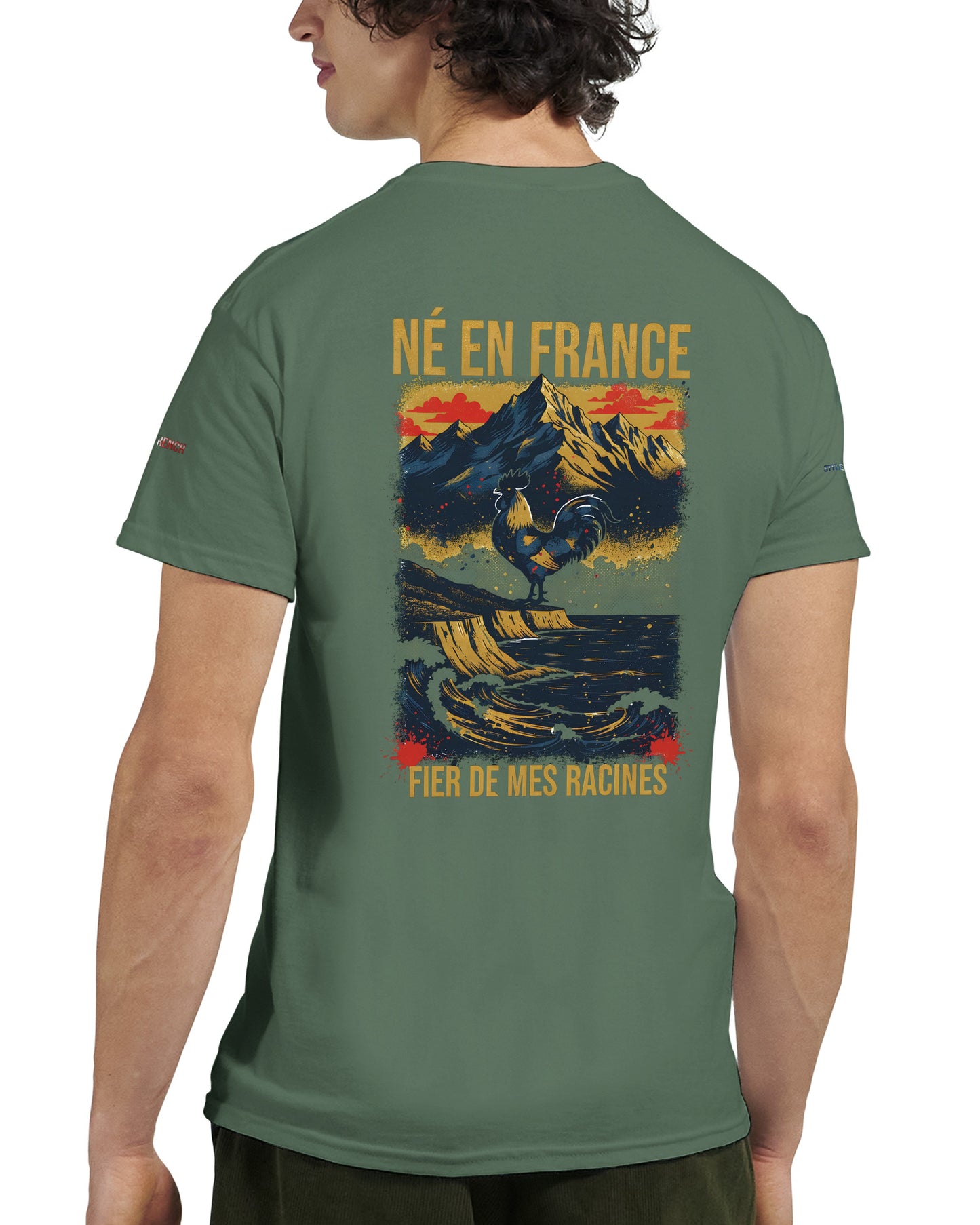 T-Shirt in Frankreich geboren dick rundhals | Gildan® 5000