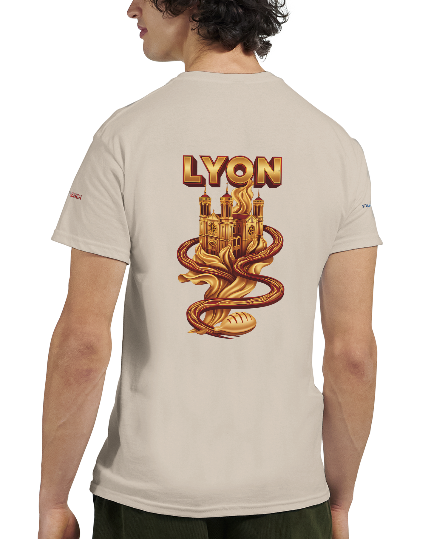 Unisex-T-Shirt Lyon Stadt Frankreich dick Rundhals | Gildan® 5000