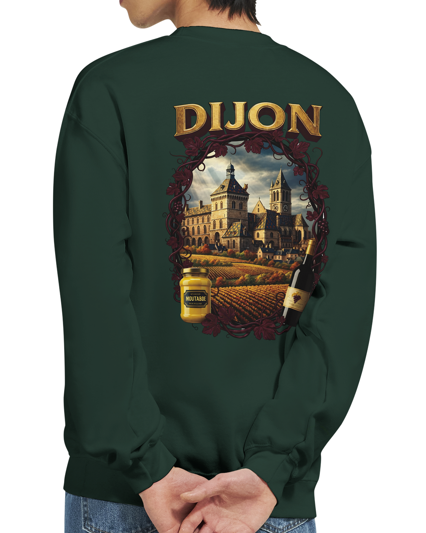 Unisex-Sweatshirt Dijon, Frankreich klassisch Rundhals | Gildan® 18000