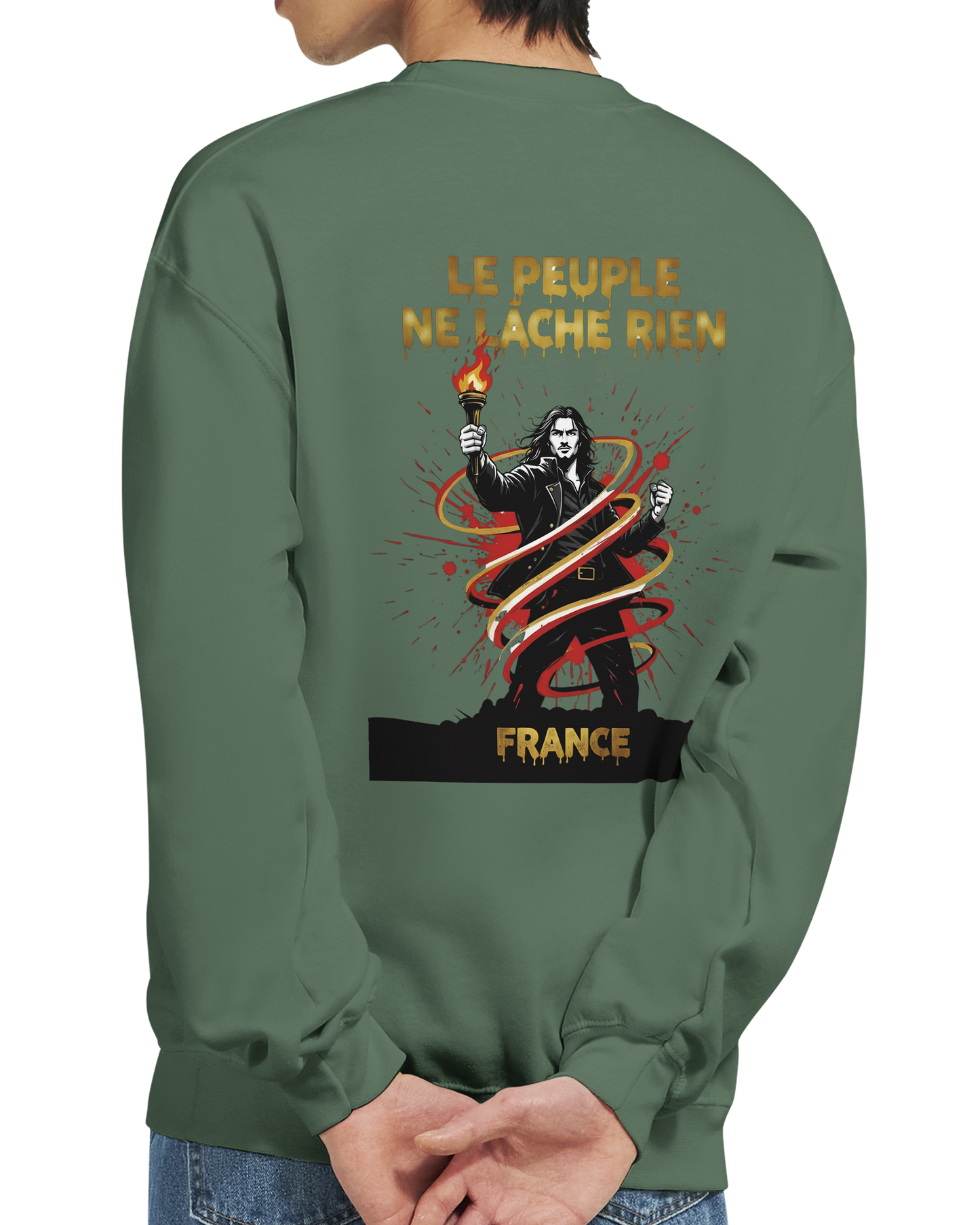 Sweatshirt "Le peuple lâche rien" French Style Classic Crewneck | Gildan® 18000