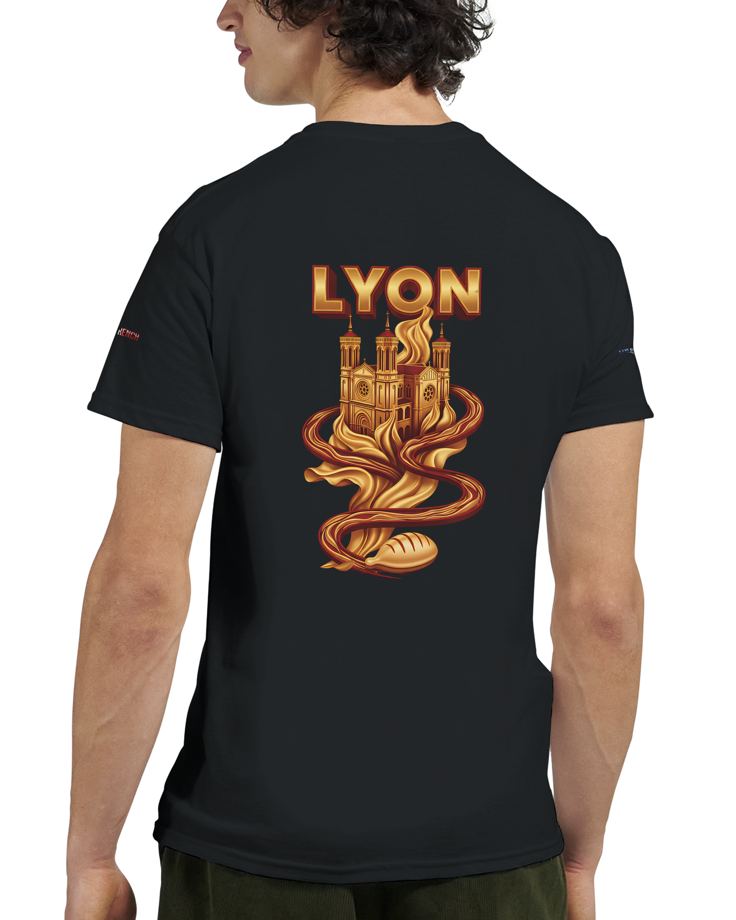 Unisex-T-Shirt Lyon Stadt Frankreich dick Rundhals | Gildan® 5000