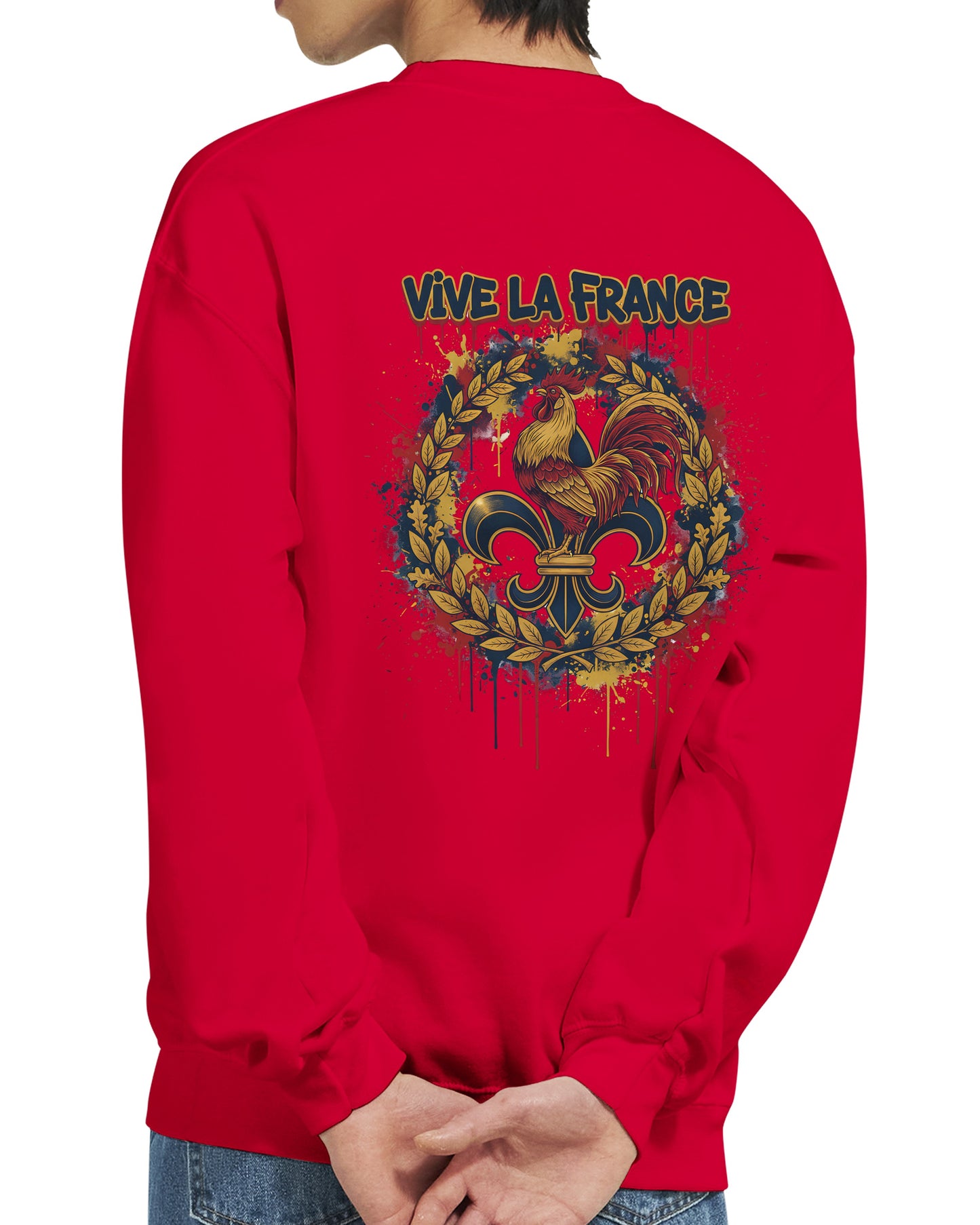Sweat-shirt Vive la France pour Homme – Sweat à Capuche en Coton Premium