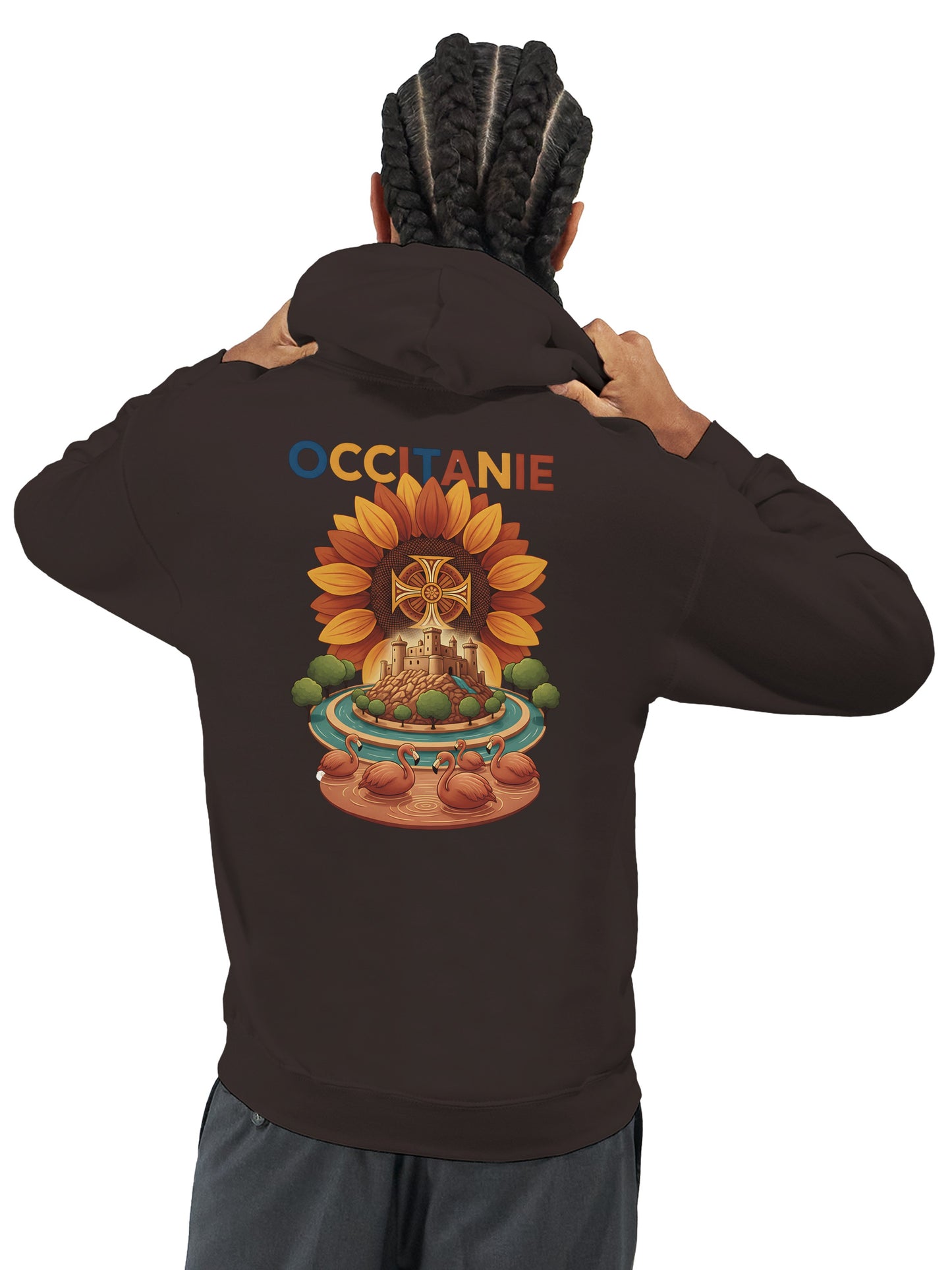 Klassischer Unisex-Kapuzenpullover Okzitanien | Gildan® 18500
