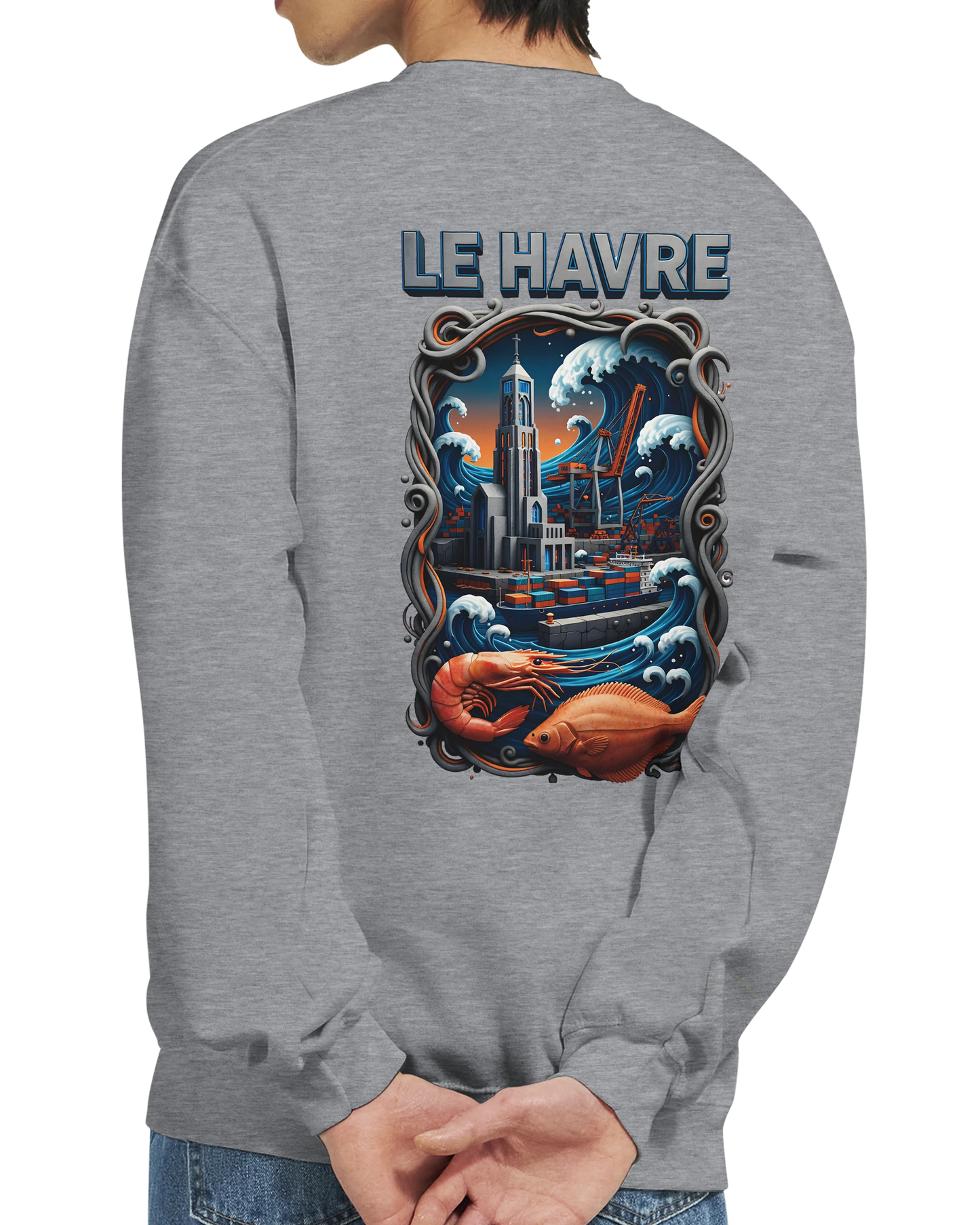 Sweat-shirt Unisexe Le Havre – Ville de France – Pull Premium Confort