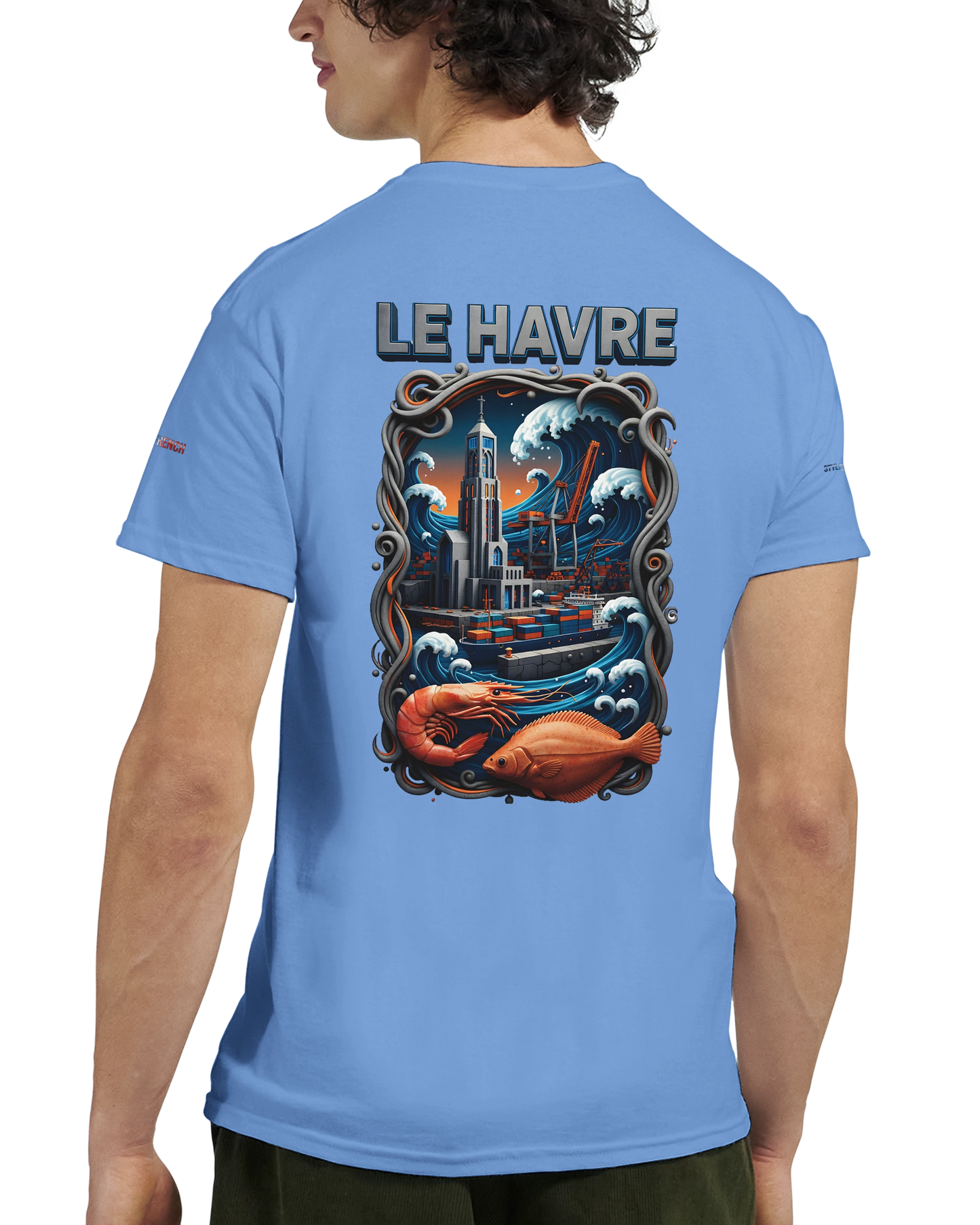 Unisex-T-Shirt Le Havre Stadt in Frankreich dick Rundhals | Gildan® 5000