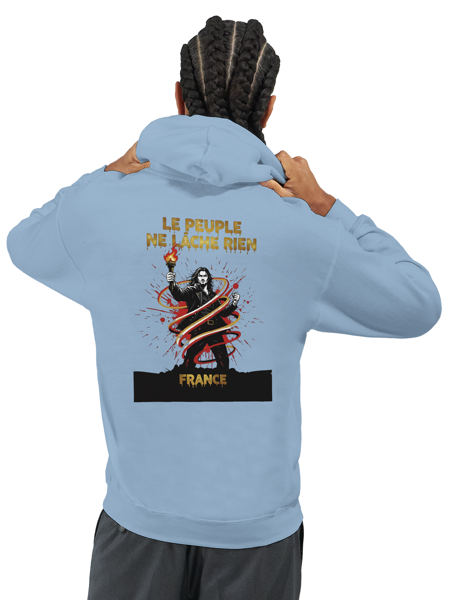 "The people don't give up" hoodie - classic French style for men | Gildan® 18500