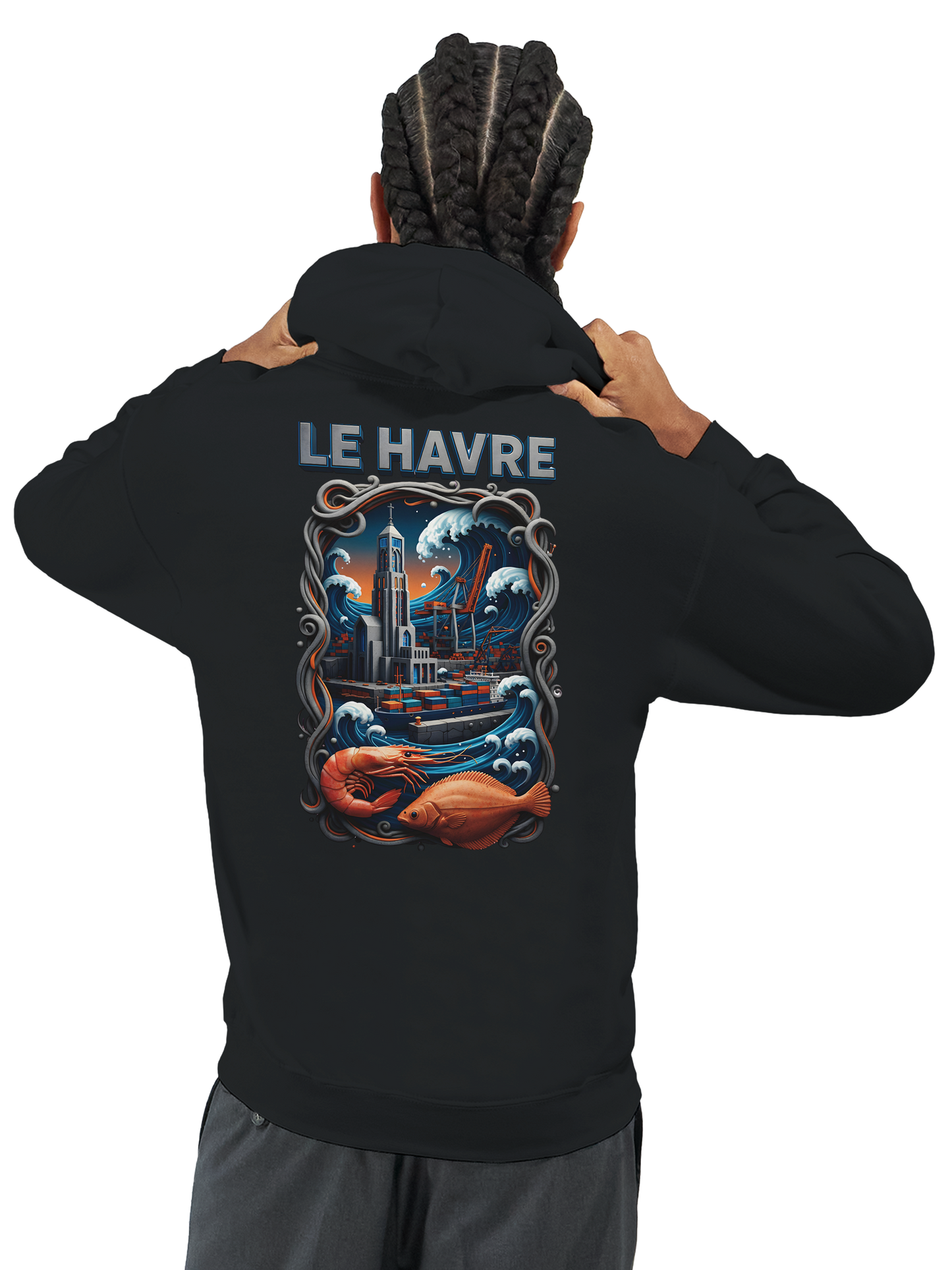 Sweat à capuche unisexe Le Havre