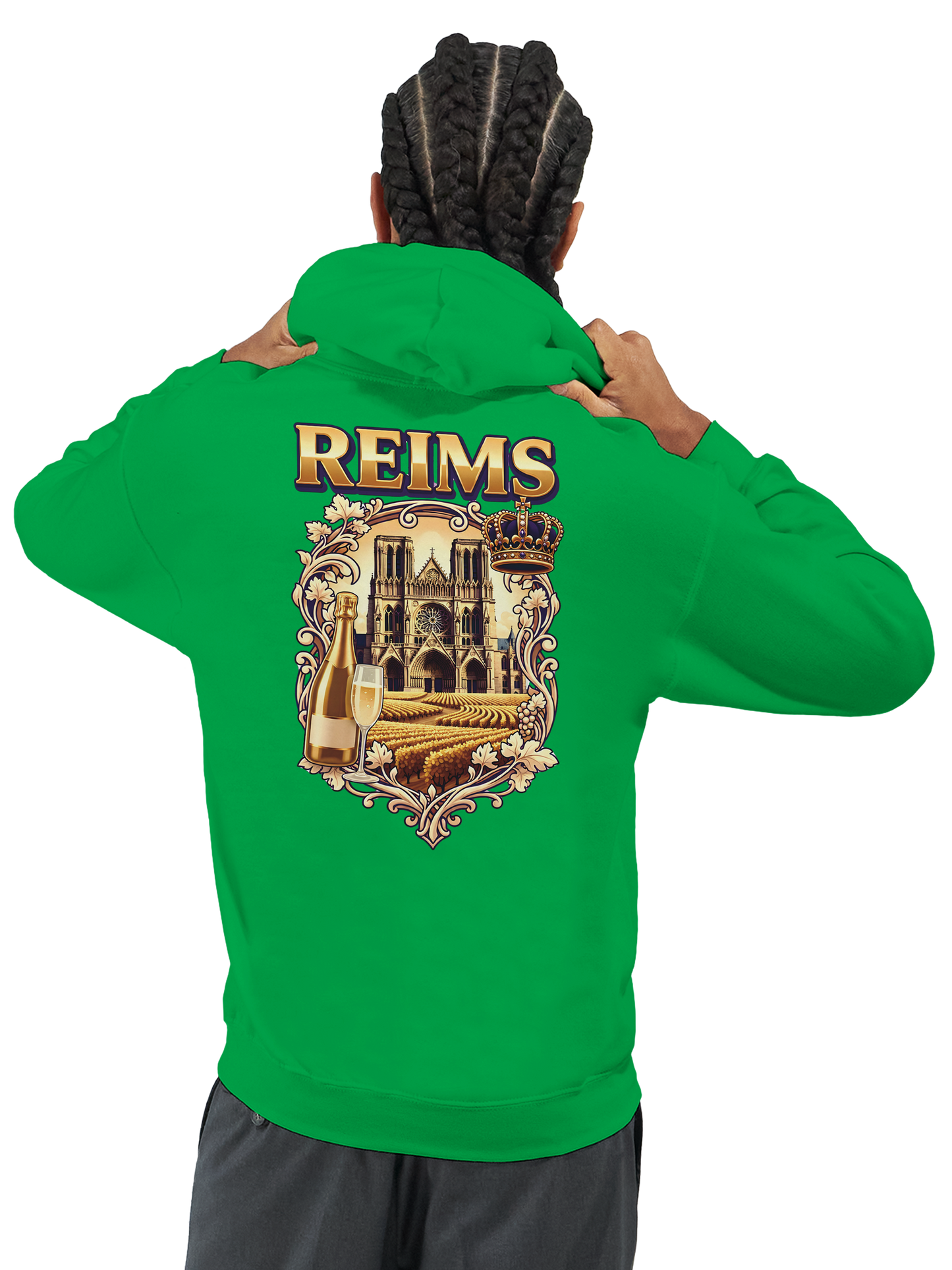 Sweat à capuche Reims – Hoodie unisexe classique style ville de France