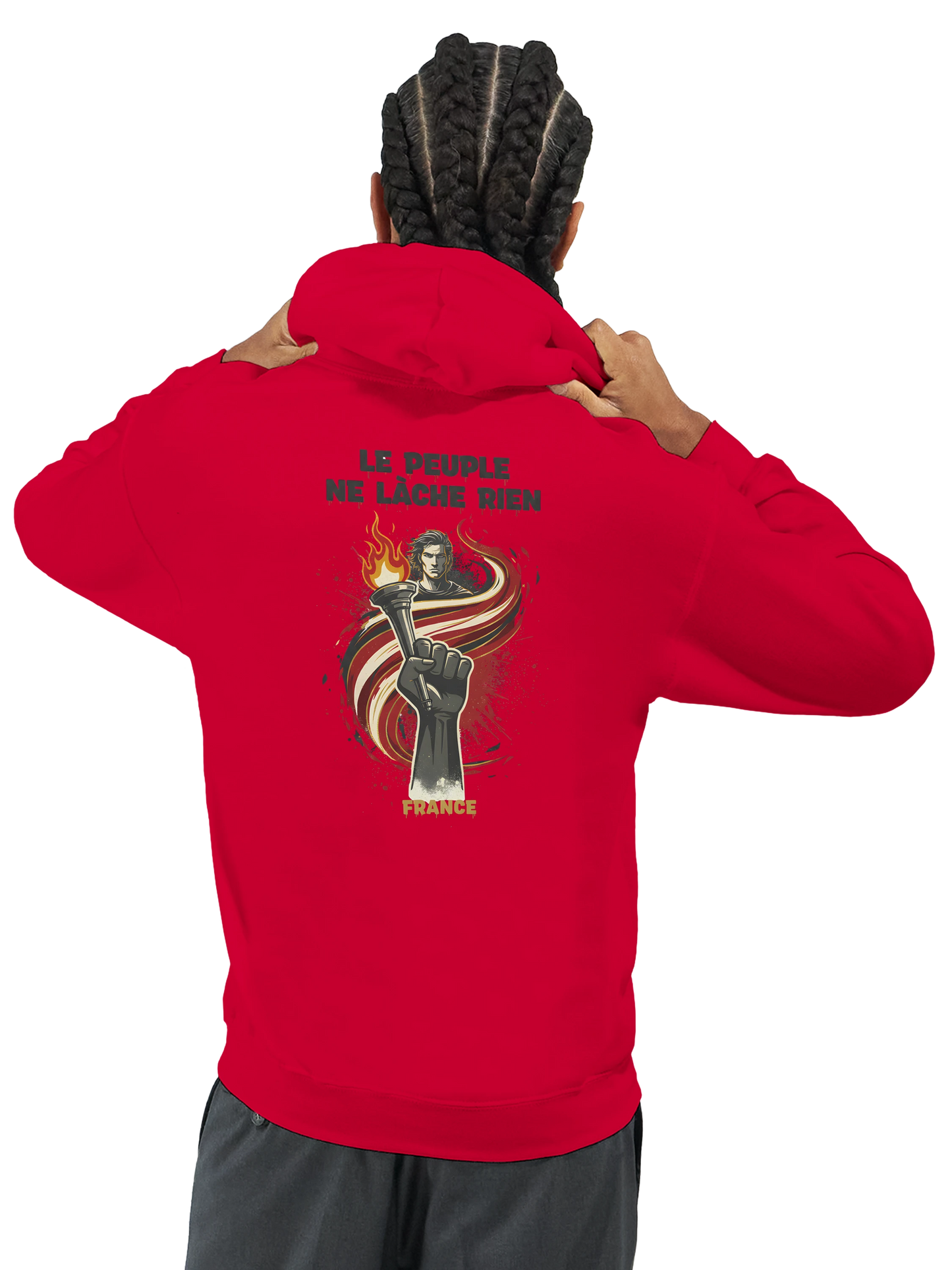 "The people don't give up" hoodie - classic French style for men | Gildan® 18500