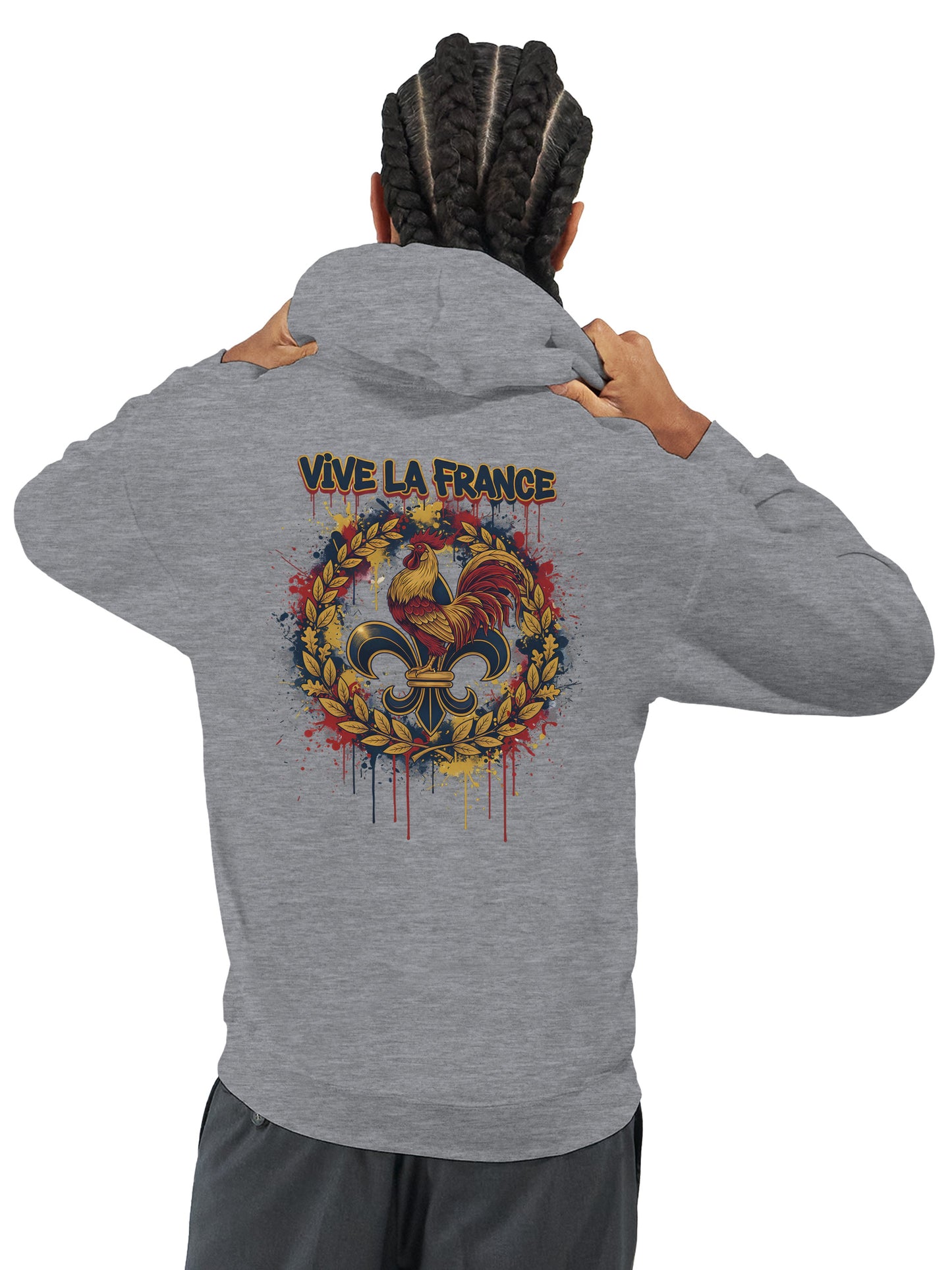 Sweat à capuche Vive la France – Hoodie Premium pour Homme