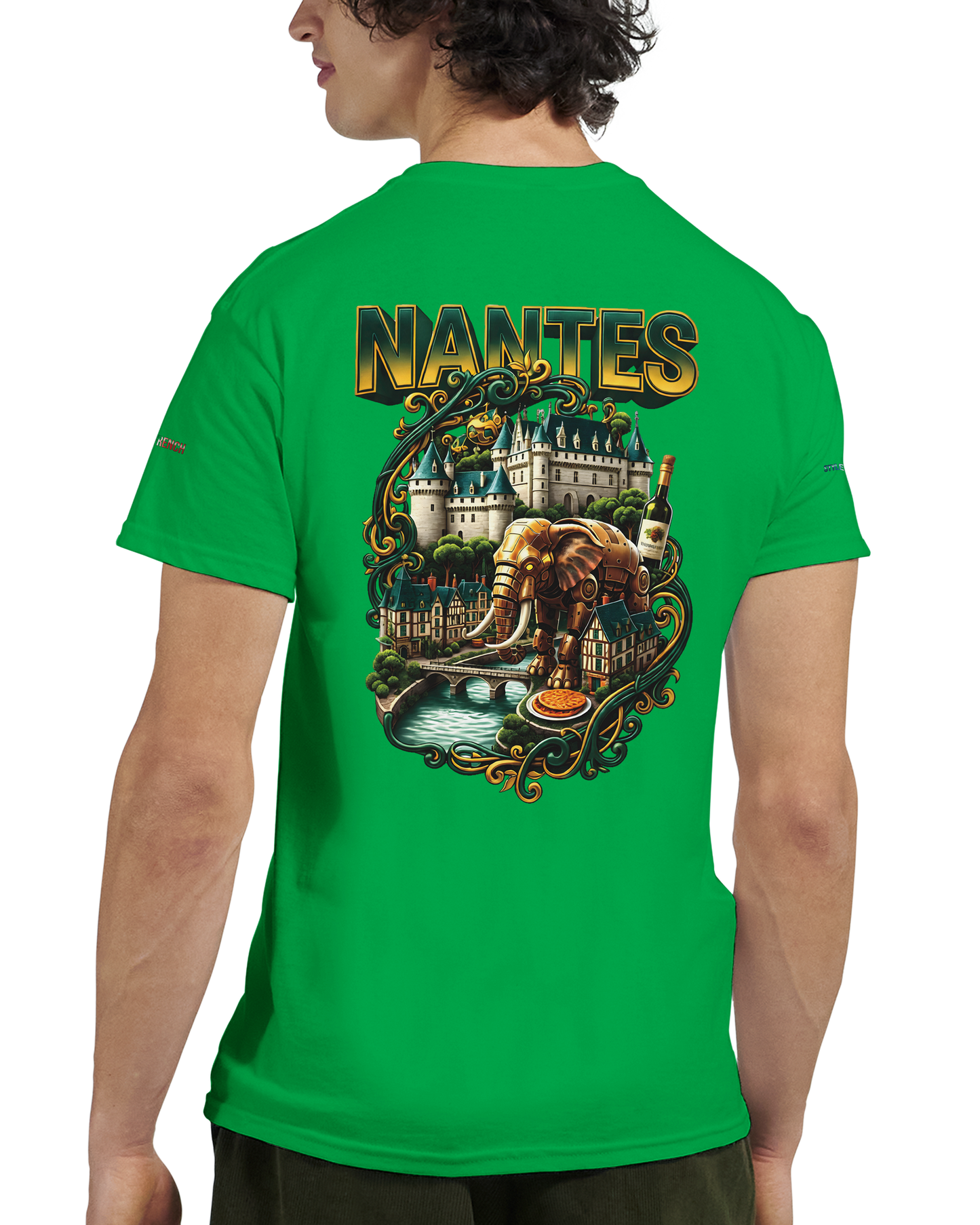 Unisex T-Shirt Nantes Stadt Frankreich | dickes Rundhals-T-Shirt | Gildan® 5000