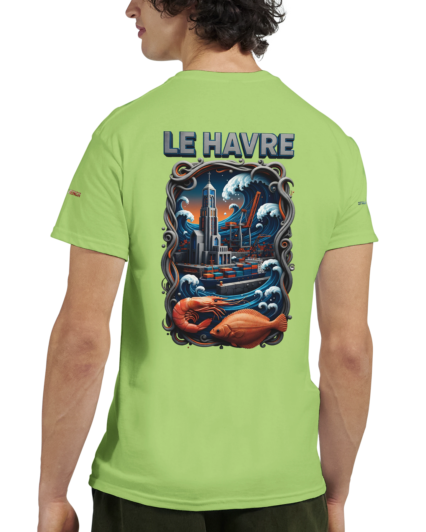 Unisex-T-Shirt Le Havre Stadt in Frankreich dick Rundhals | Gildan® 5000