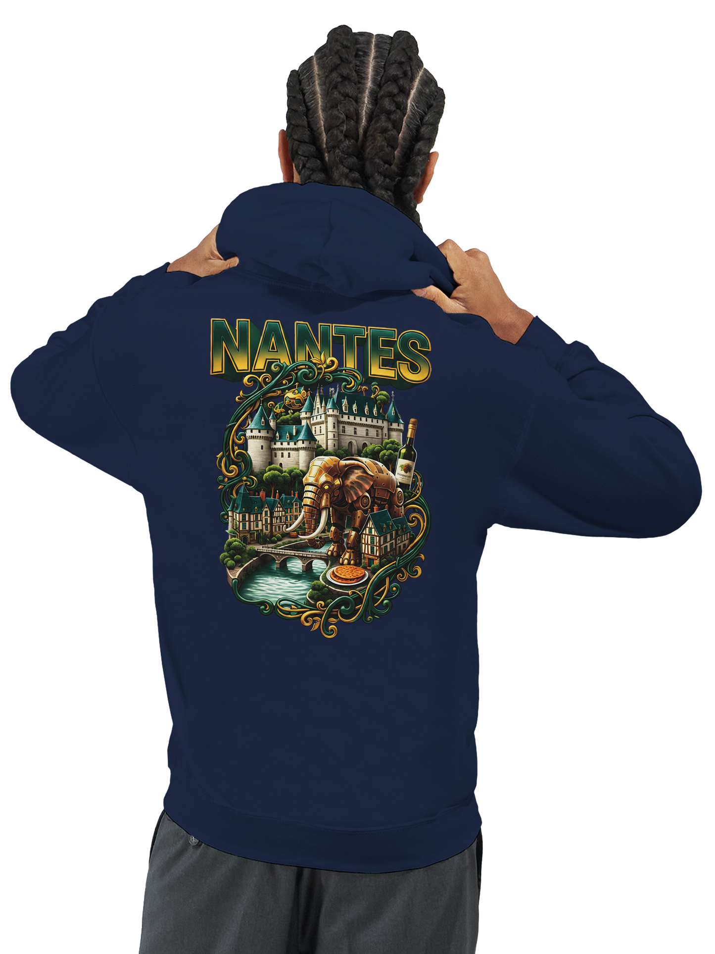 Unisex-Kapuzenpullover Nantes Stadt Frankreich klassisch | Gildan® 18500