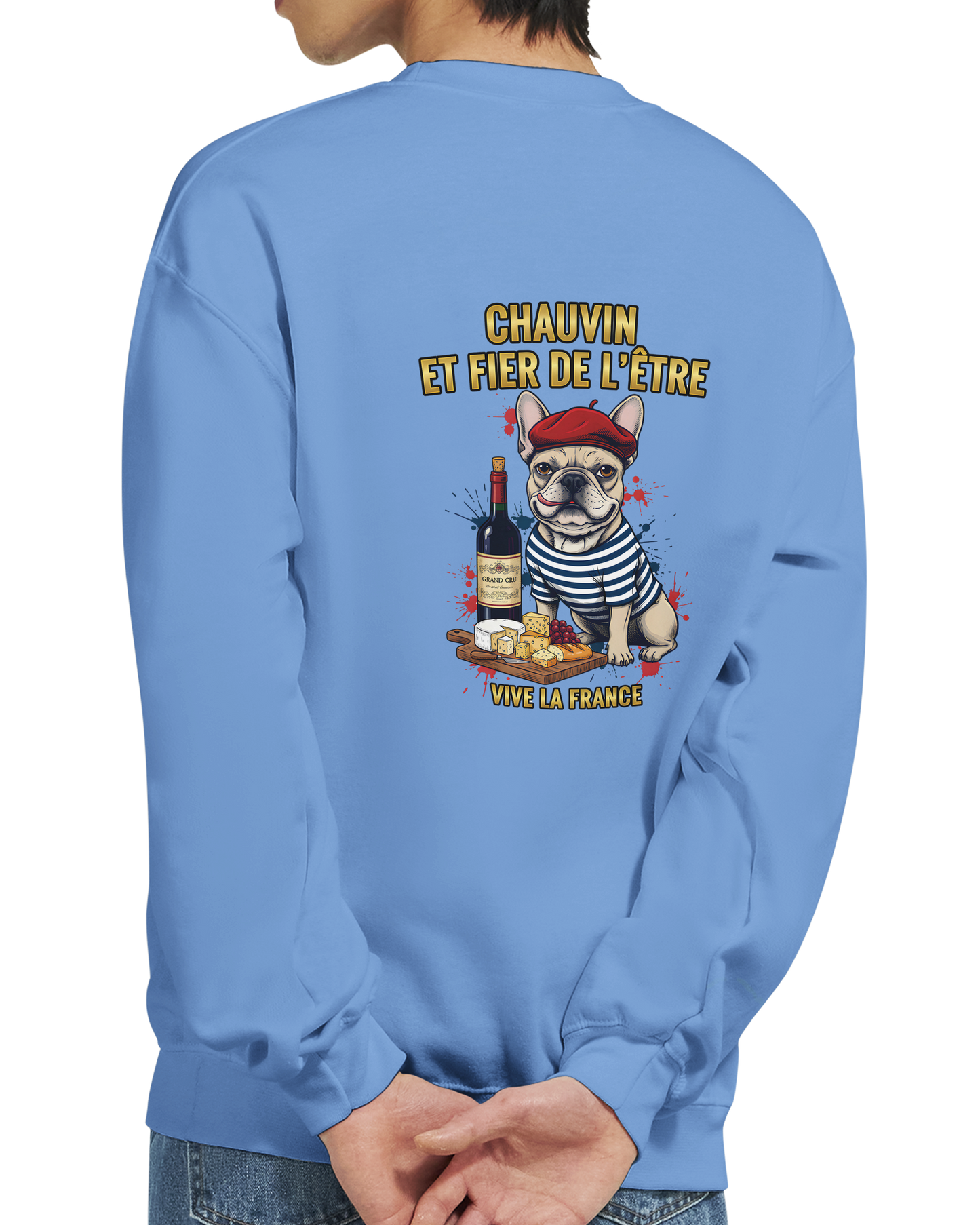 Sweatshirt „Chauvin und stolz darauf zu sein“ im klassischen französischen Rundhals-Stil | Gildan® 18000