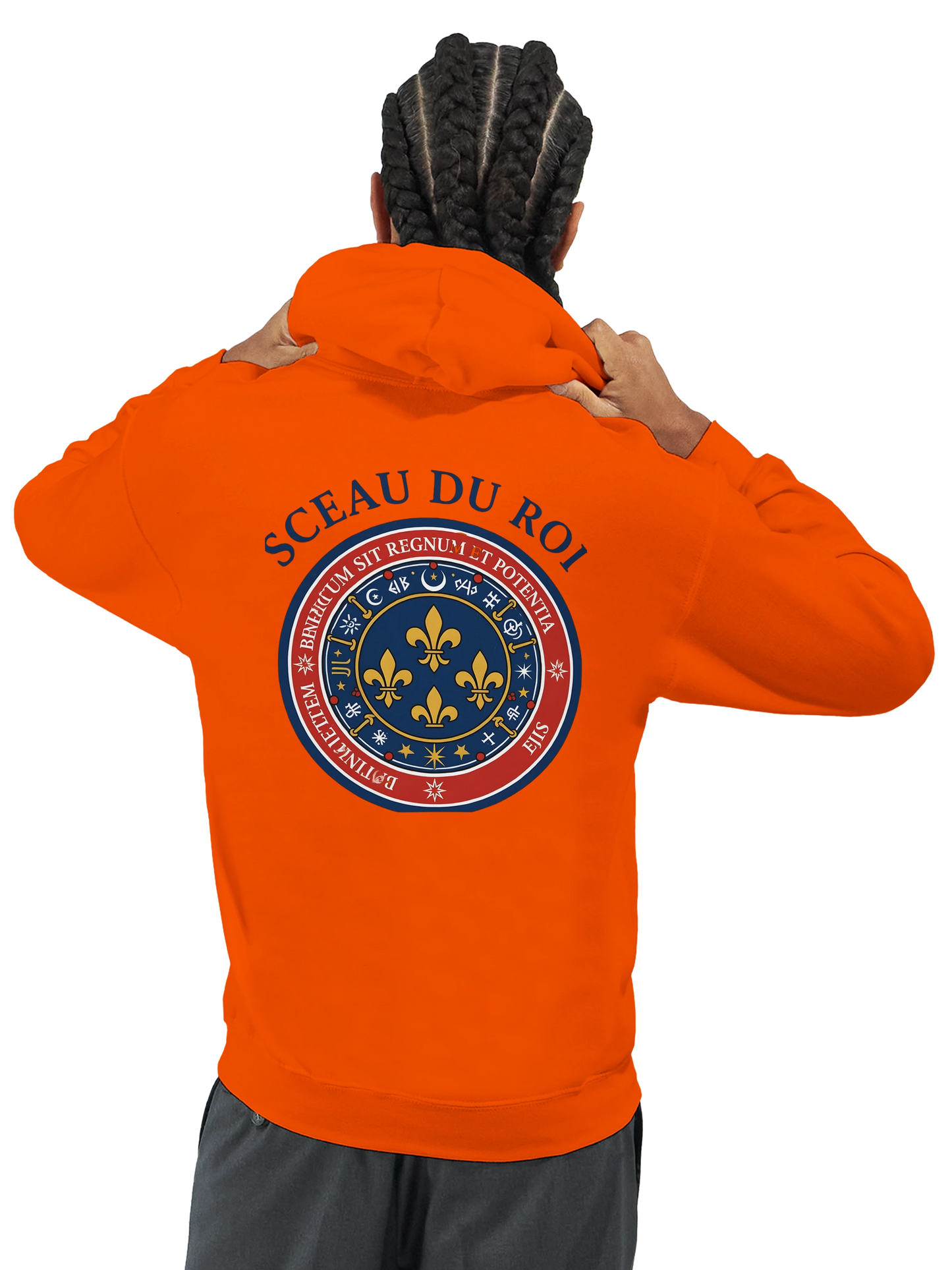 Herren-Kapuzenpullover „Siegel des Königs“ klassisch | Gildan® 18500