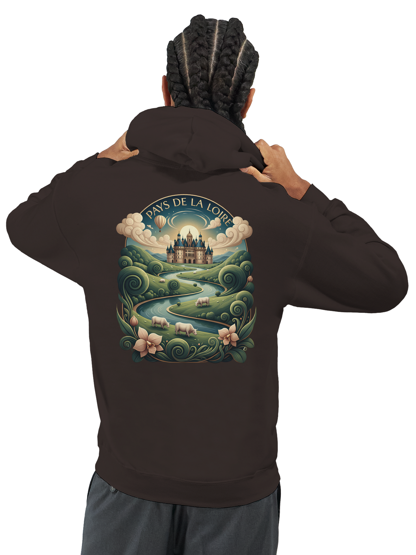 Klassischer Unisex-Kapuzenpullover Pays de la Loire | Gildan® 18500