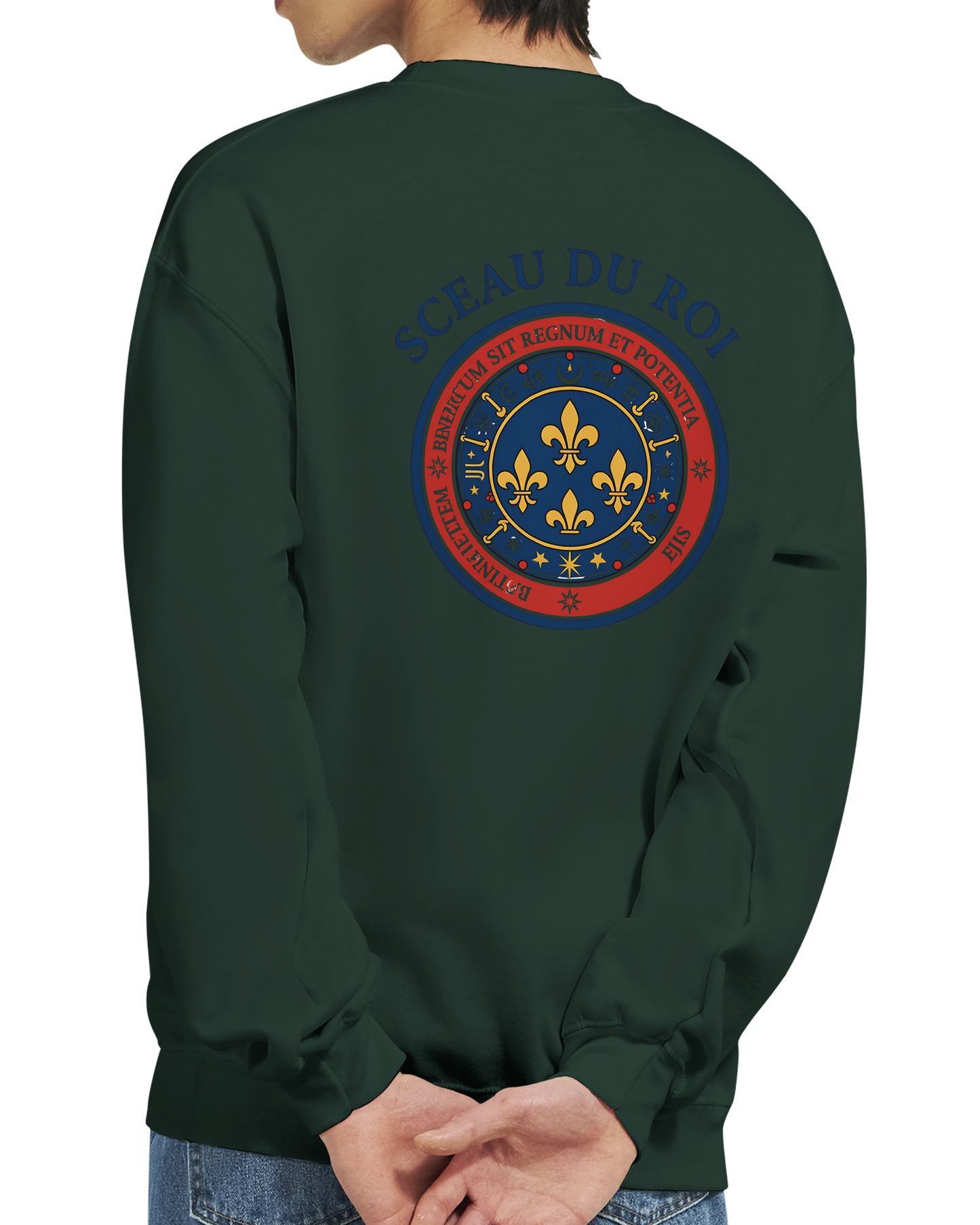 Herren-Sweatshirt Das Siegel des Königs, klassischer Rundhals | Gildan® 18000