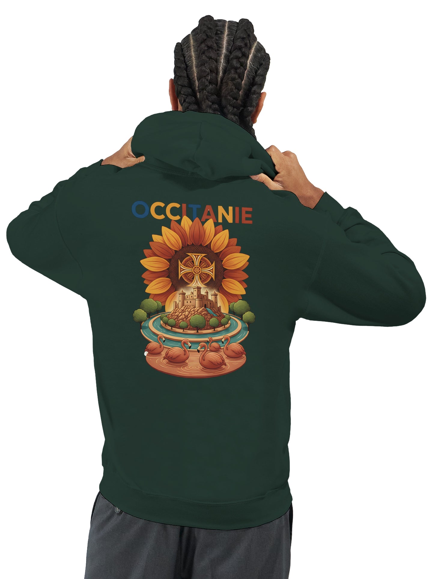 Klassischer Unisex-Kapuzenpullover Okzitanien | Gildan® 18500