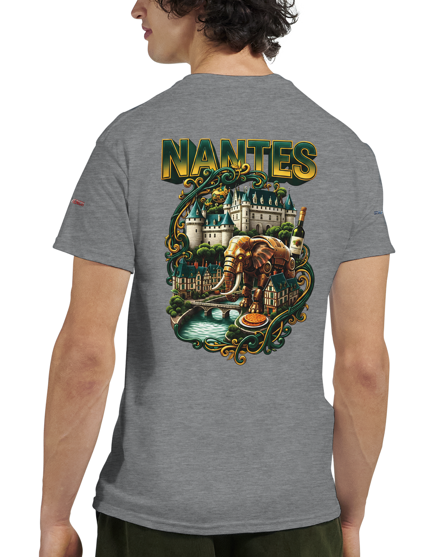 Unisex T-Shirt Nantes Stadt Frankreich | dickes Rundhals-T-Shirt | Gildan® 5000