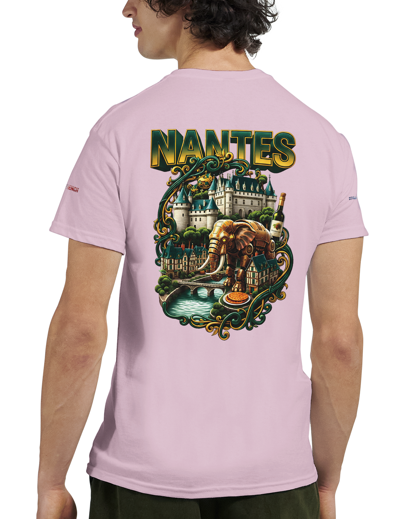 Unisex T-Shirt Nantes Stadt Frankreich | dickes Rundhals-T-Shirt | Gildan® 5000
